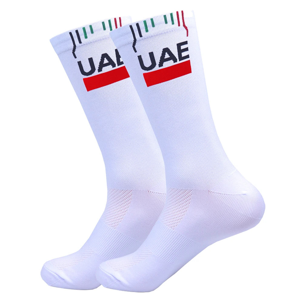 Cycling Socks UAE Team Lightweight Large Mesh Design Bicycle Sock Unisex Adult C