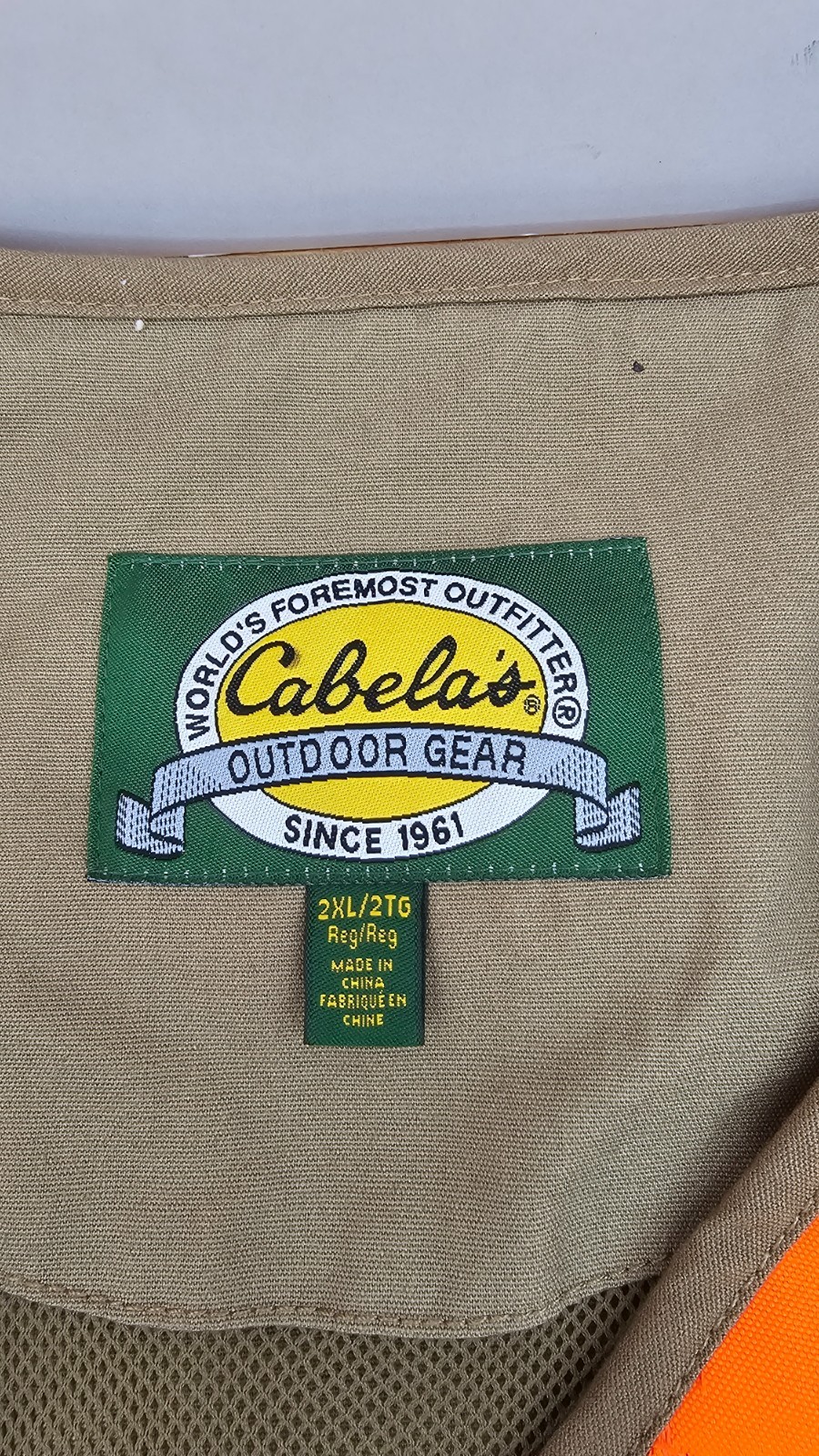 Cabela’s 2XL Traditions Upland Vest- Tan, with Tags