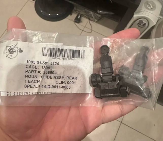 Knights KAC Rear Micro 200-600m USMC Marked Rear Iron New In Package