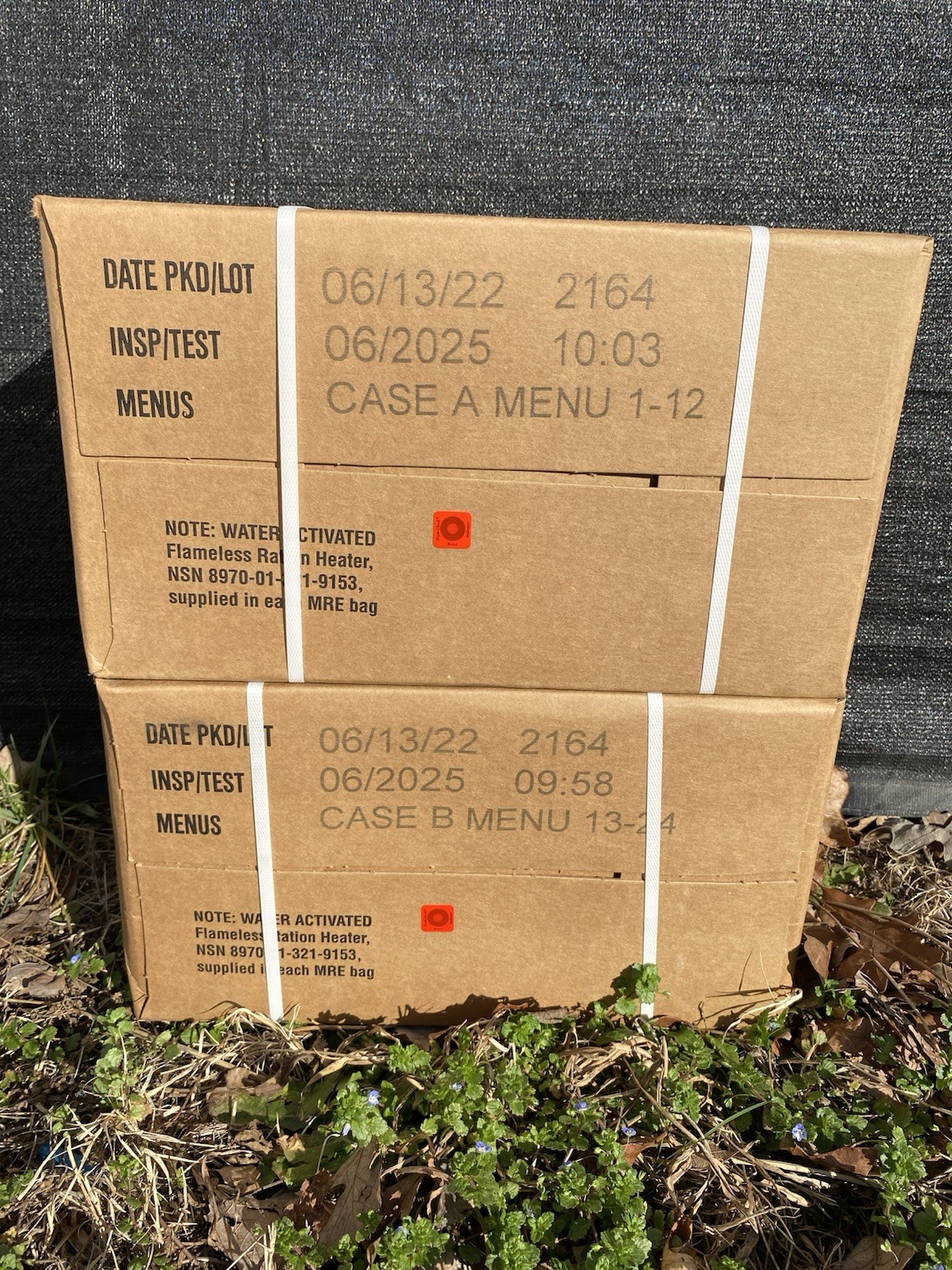 MRE U.S. Military Ready to Eat Meals Case A & B 24 Meals FREE SHIP