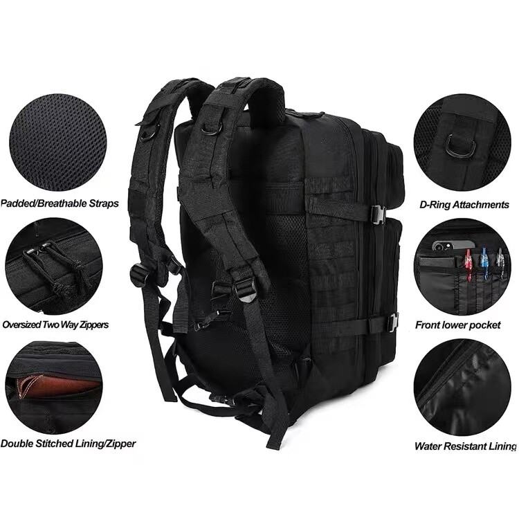 35L Military Backpack Tactical Travel Bag Molle Hiking Outdoor US