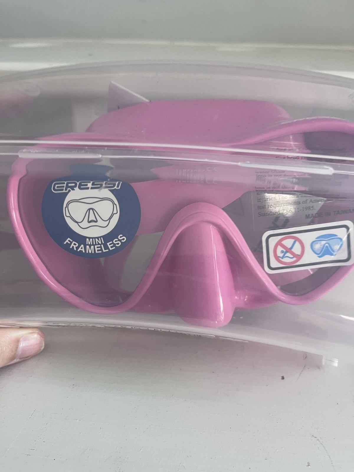 Cressi Kid’s Scuba Mask – Mini Frameless Pink Youth Girls Snorkel Swim