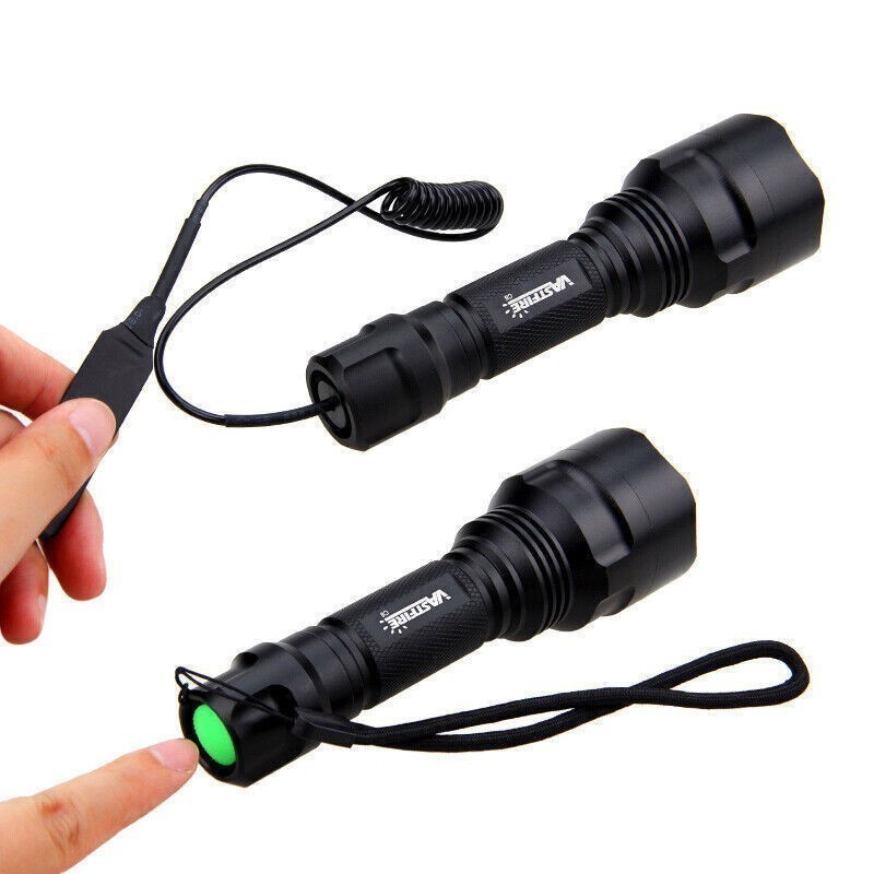 500 Yards Red Light LED Flashlight Torch with Scope Mount Coyote Varmint Hunting