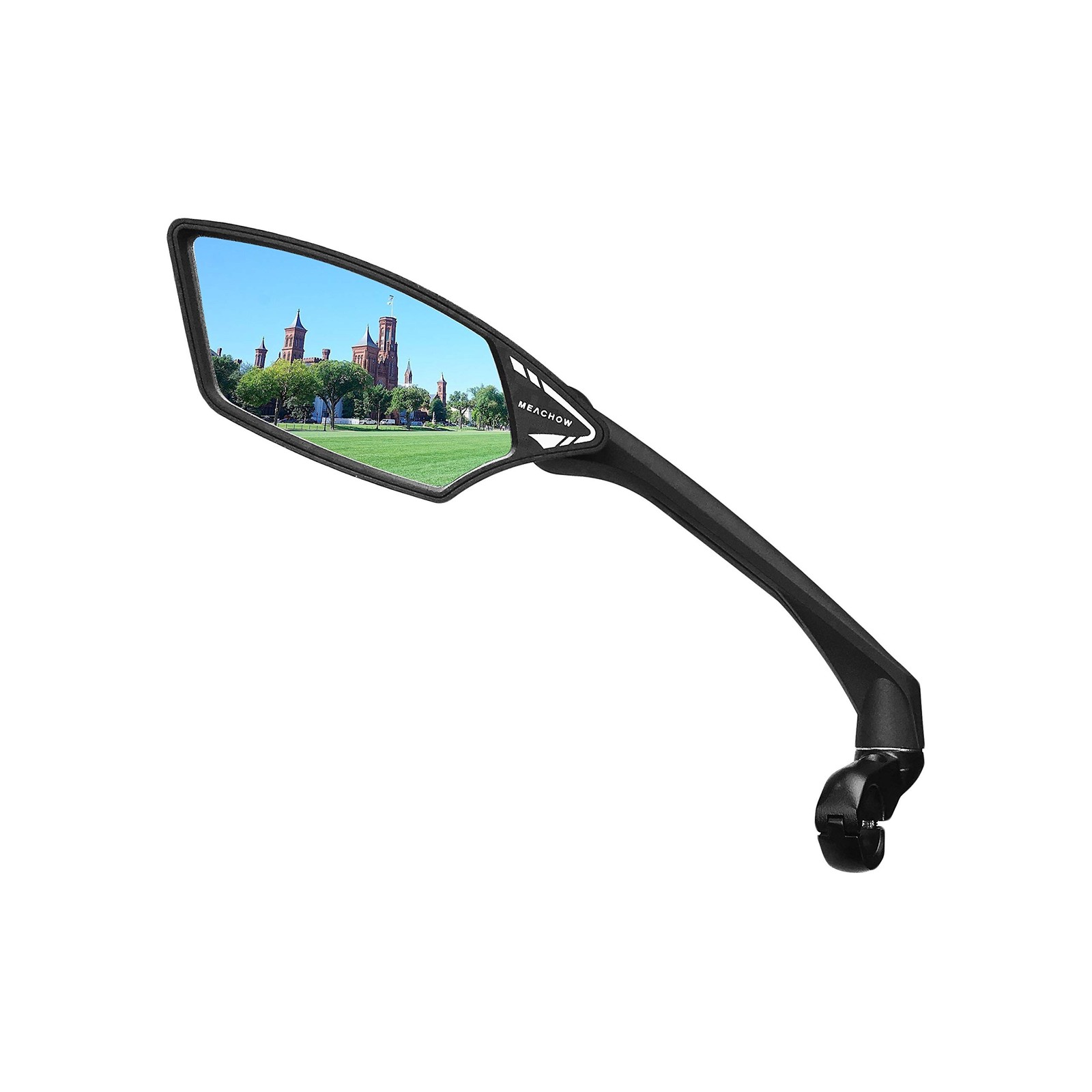 MEACHOW Scratch Resistant Glass Handlebar Bike Mirror Rotatable Rearview