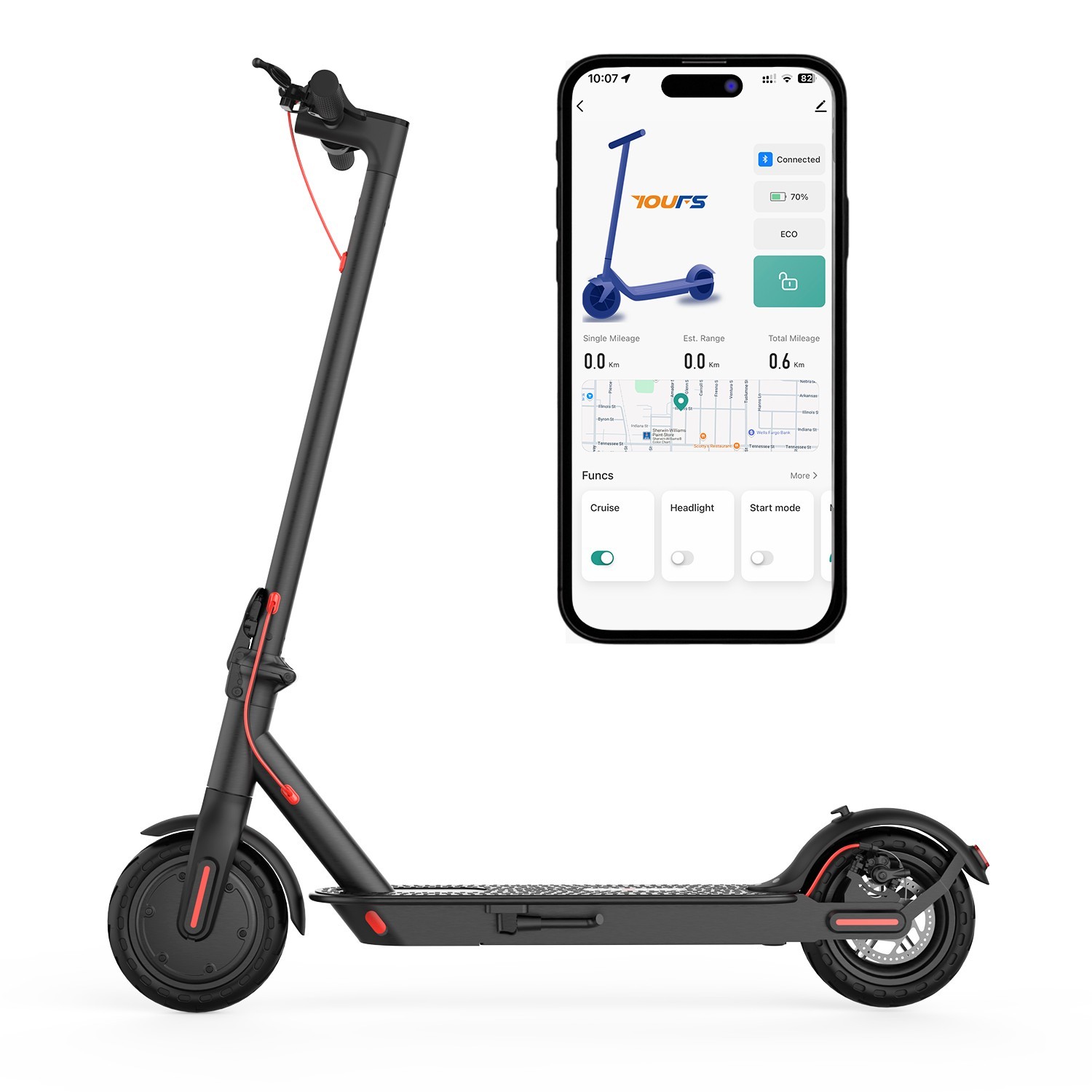 Nanrobot H1 Foldable Electric Scooter 36V 5.2A 350W 20MPH Adult E-Scooter New