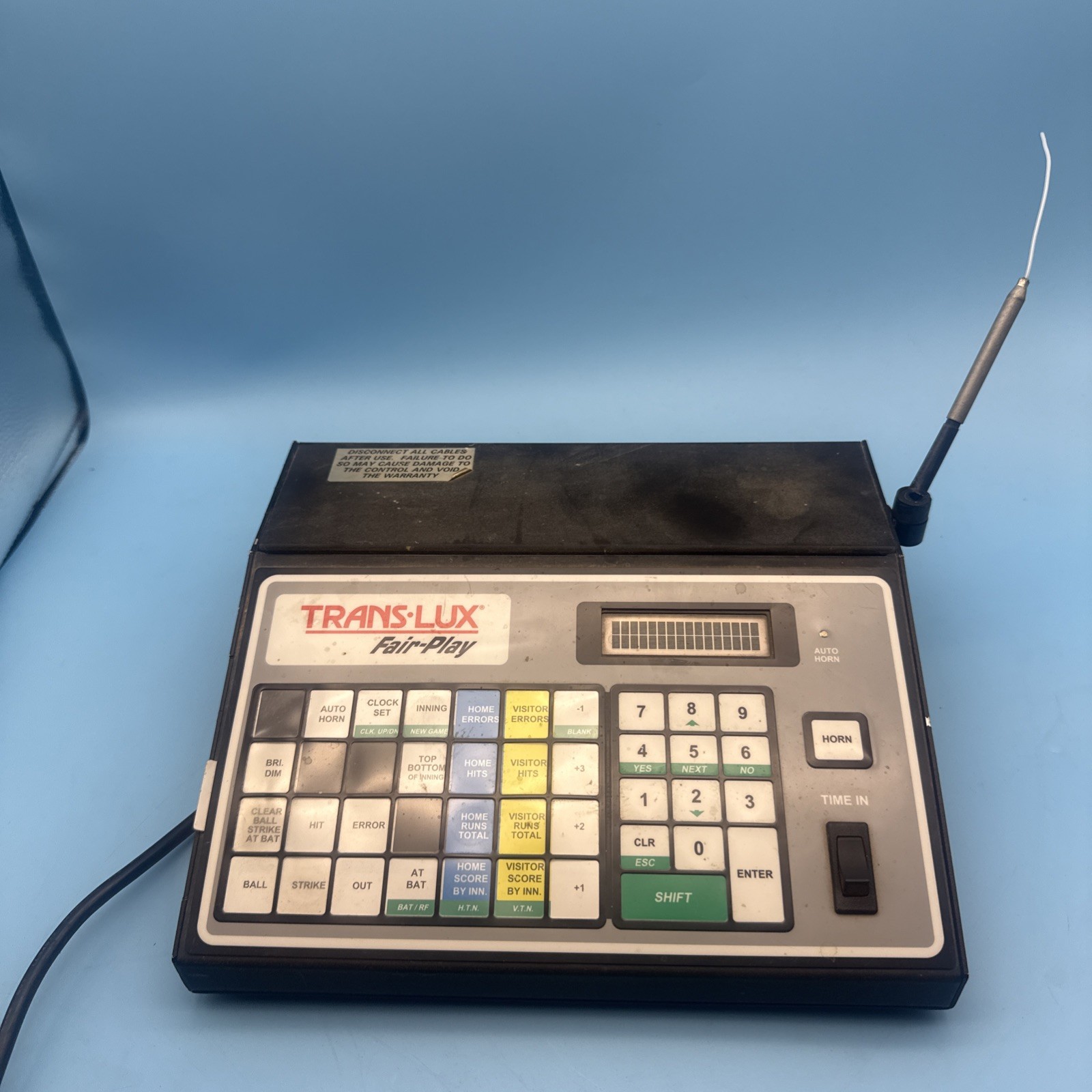 Trans-Lux Fair-Play MP-70-021 Scoreboard Control Unit For Parts Untested