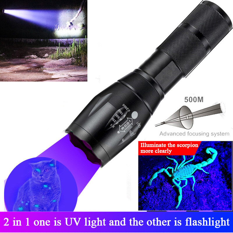 Lot UV Ultra Violet LED Flashlight Blacklight Light 395 NM Inspection Lamp Torch