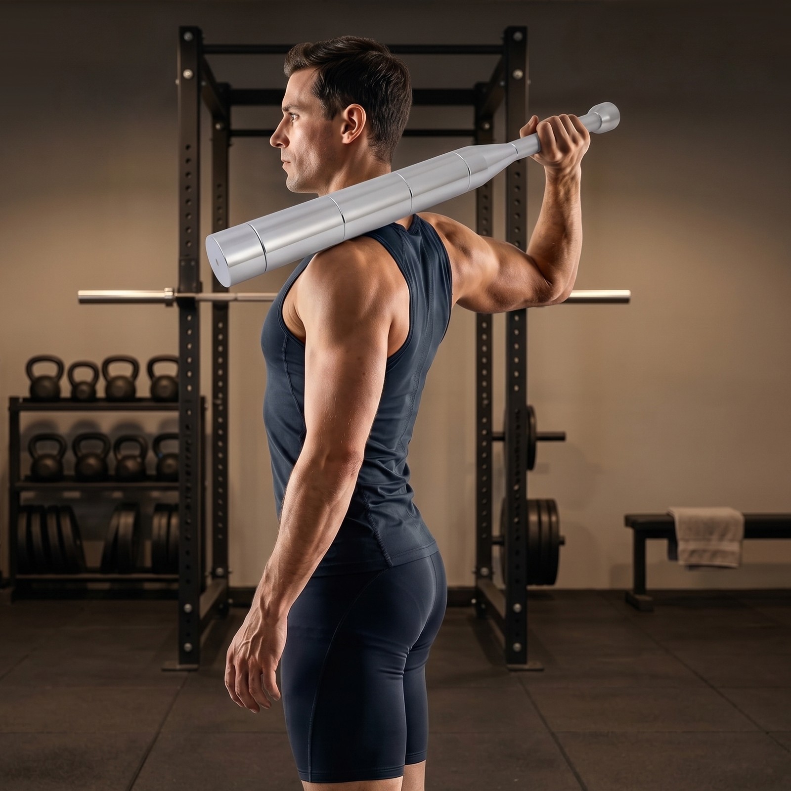 22LB Adjustable Macebell Clubbell Steel Weighted Mace Strength Training Equipmen