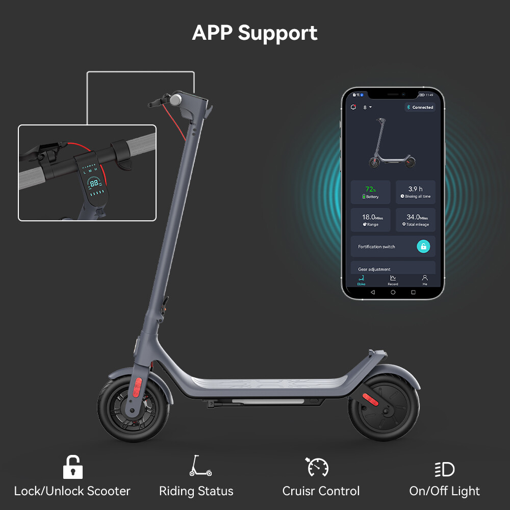 500W Electric Scooter for Adult 50KM Range Commuter Folding E-Scooter With APP