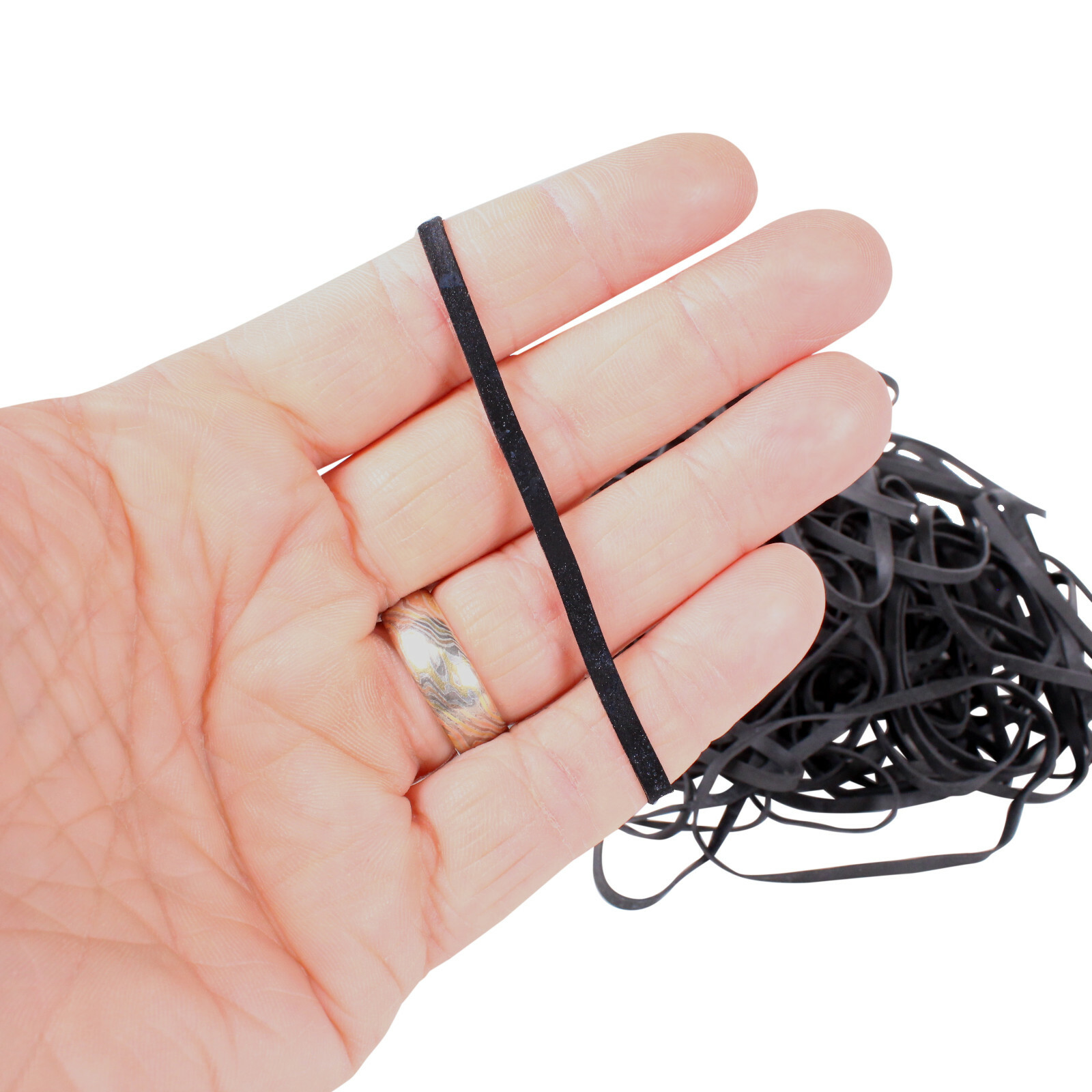 USA Bulk Black High Heat UV Rated #33 Angler Fishing Rubber Bands 3-1/2″ x 1/8