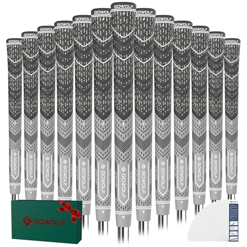 Golf Grip Cord Rubber Multi-compound Golf Driver Standard Gray (Grips+Tapes)