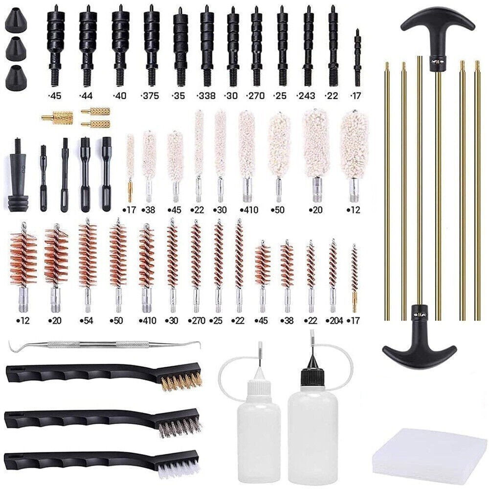 New Universal Gun Rifle Pistol Handgun Shotgun Firearm Cleaning Kit Set w/Case