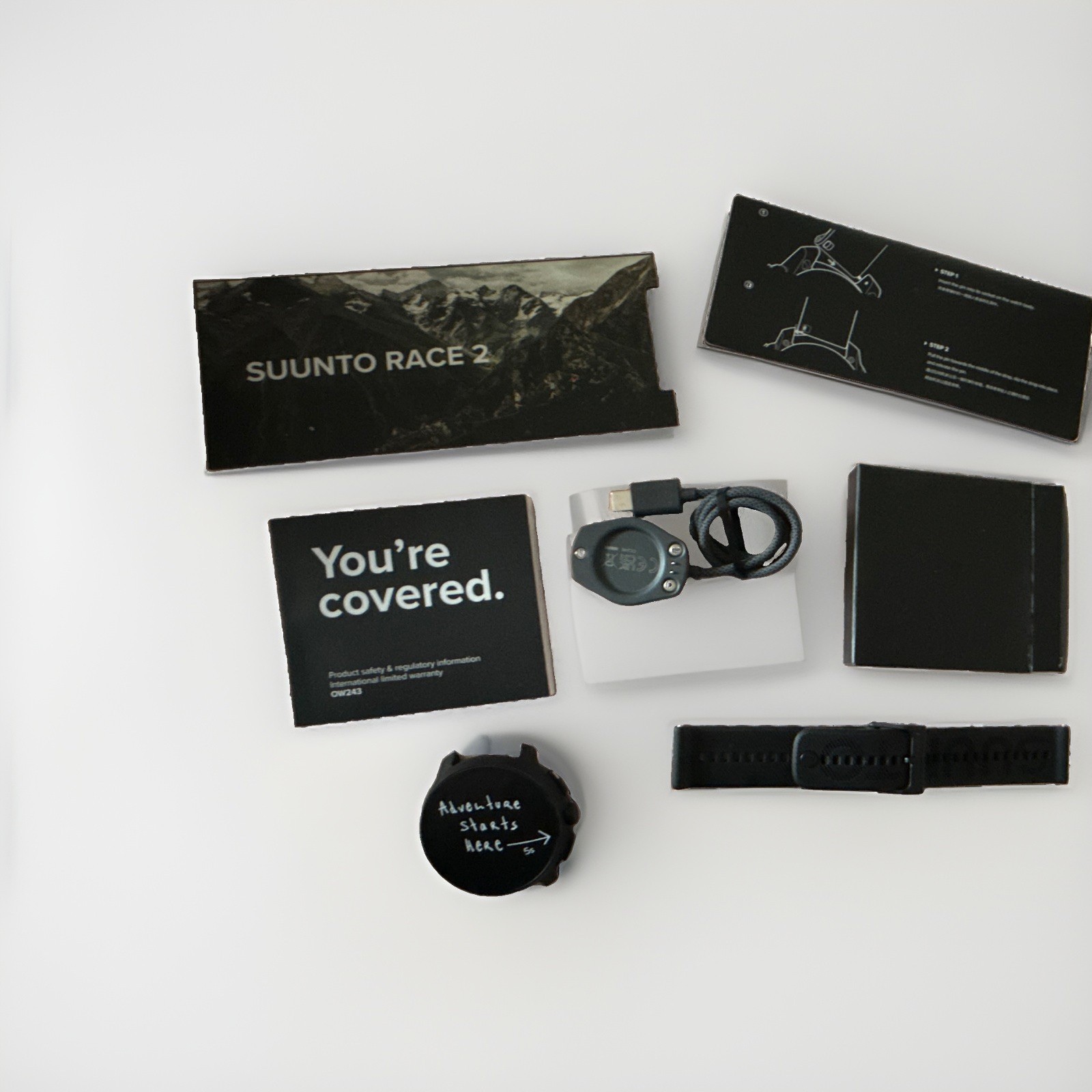 Suunto Race 2 All Black 46mm GPS Sports Watch 32GB Bluetooth Android iOS