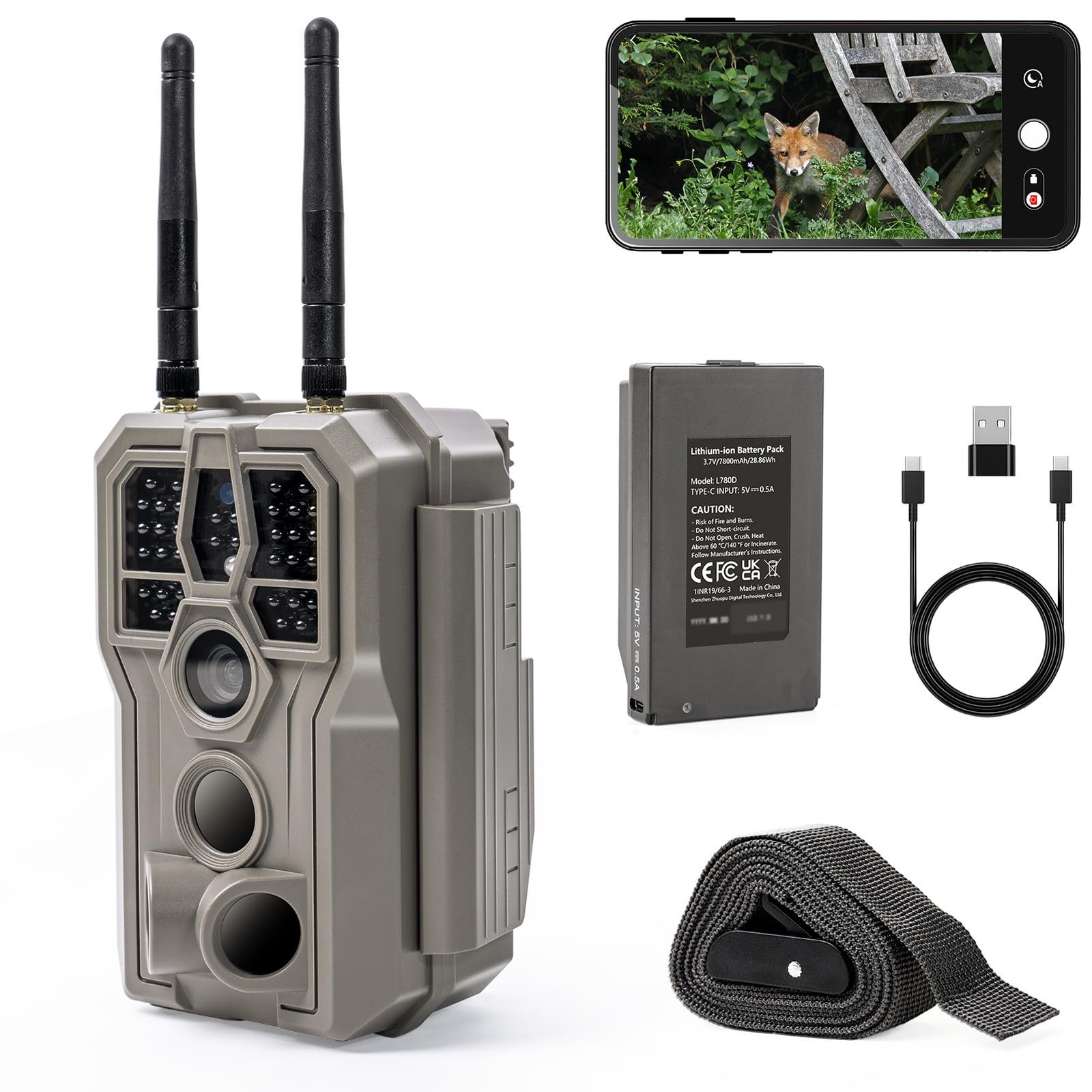 GardePro E8 2.0 Pro WiFi Bluetooth Trail Camera NonCellular – TriplePIR Motio…