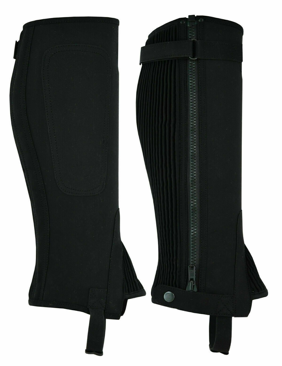 LuxHide Unisex Adult Amara Synthetic Equestrian leather Half Chaps Black chaps