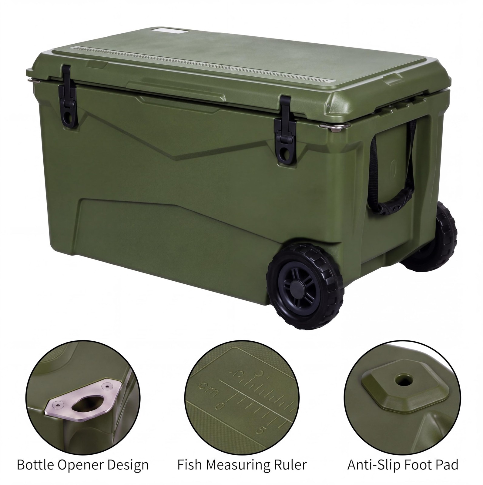 45/70/75/110qt Camping Cooler,Extra-Thick Insulation Keeps Ice Up to 7 Days,Picn