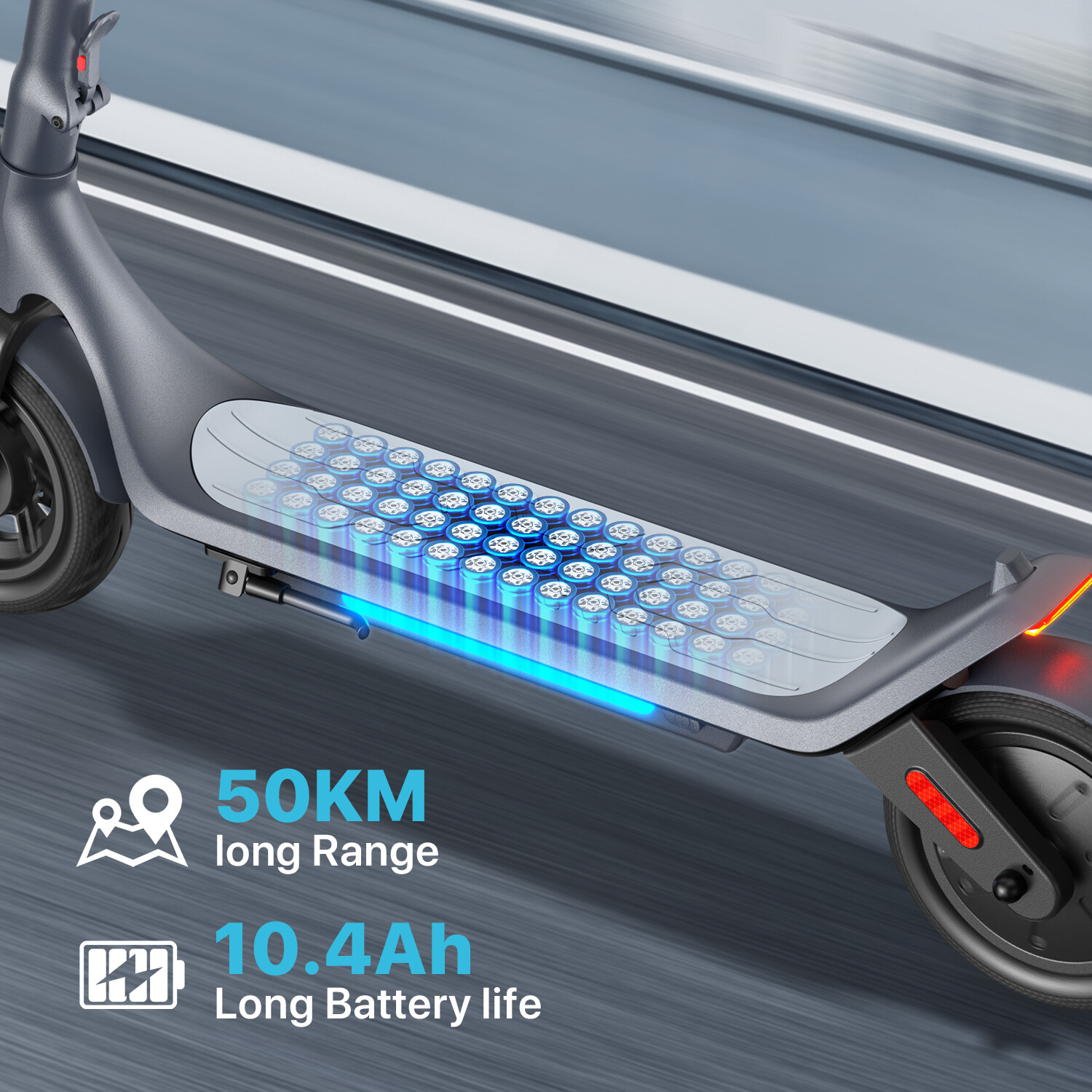 A6L MAX 500W Adult Electric Scooter 31 Miles Long Range 25KM/H Kick eScooter