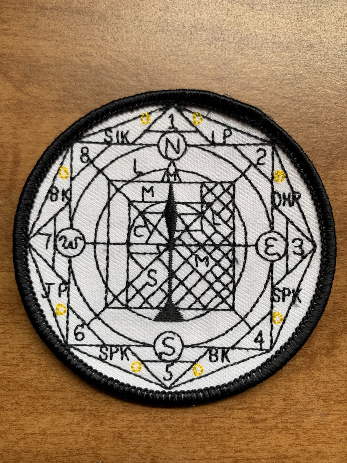 Geometric Decimal Acronym Compass Patch