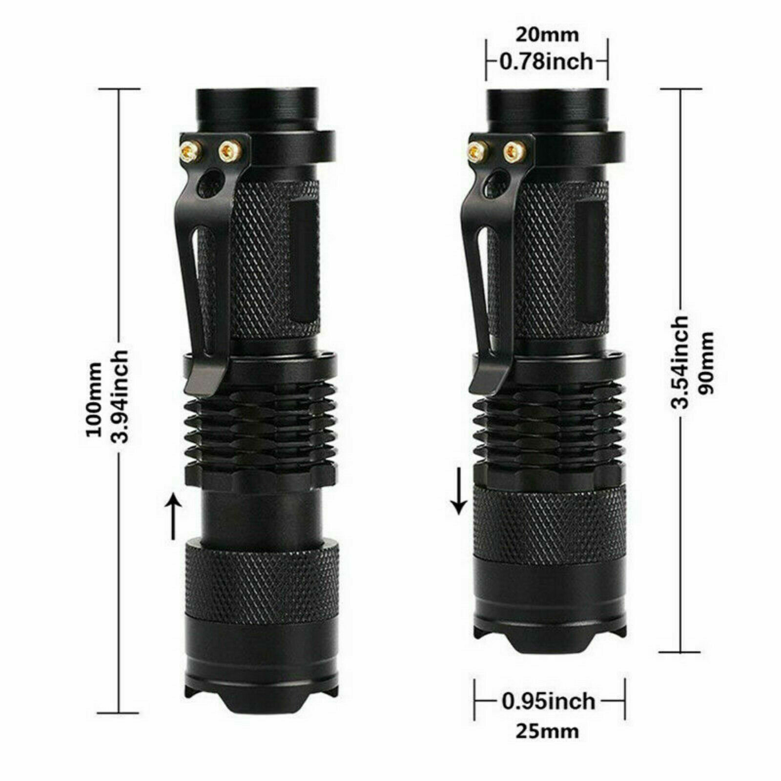 2X Flashlight black light 395 nanometer detection use ultraviolet LED lamp