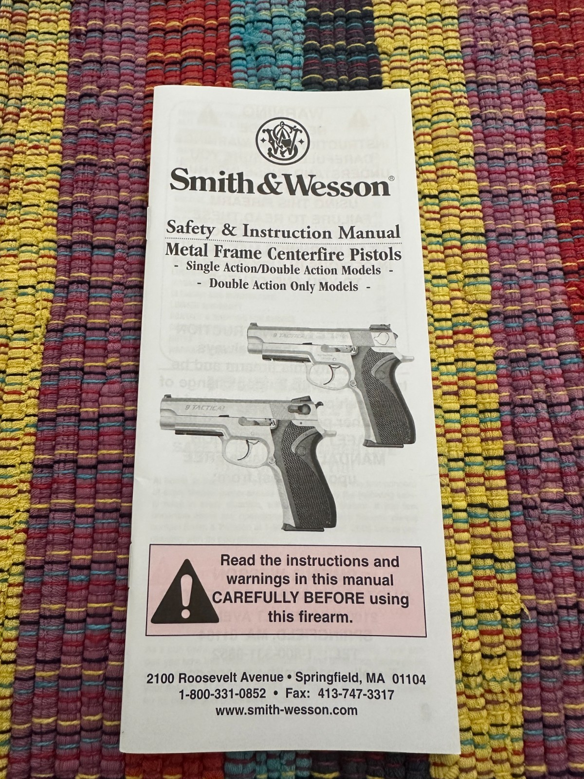 NOS 2008 S&W METAL FRAME SA/DA PISTOLS OEM OWNERS SAFETY & INSTRUCTION MANUAL
