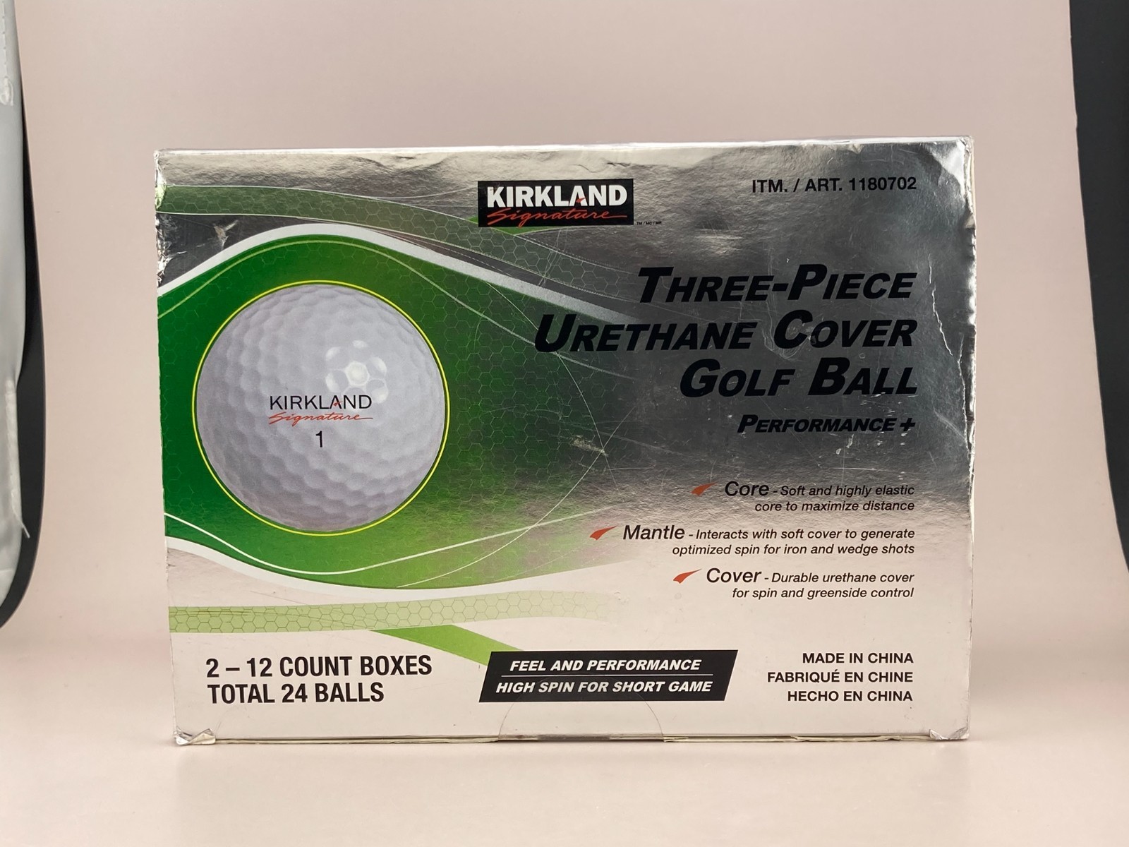 Kirkland Signature Three-Piece Urethane Cover Golf Ball Performance 24 Balls