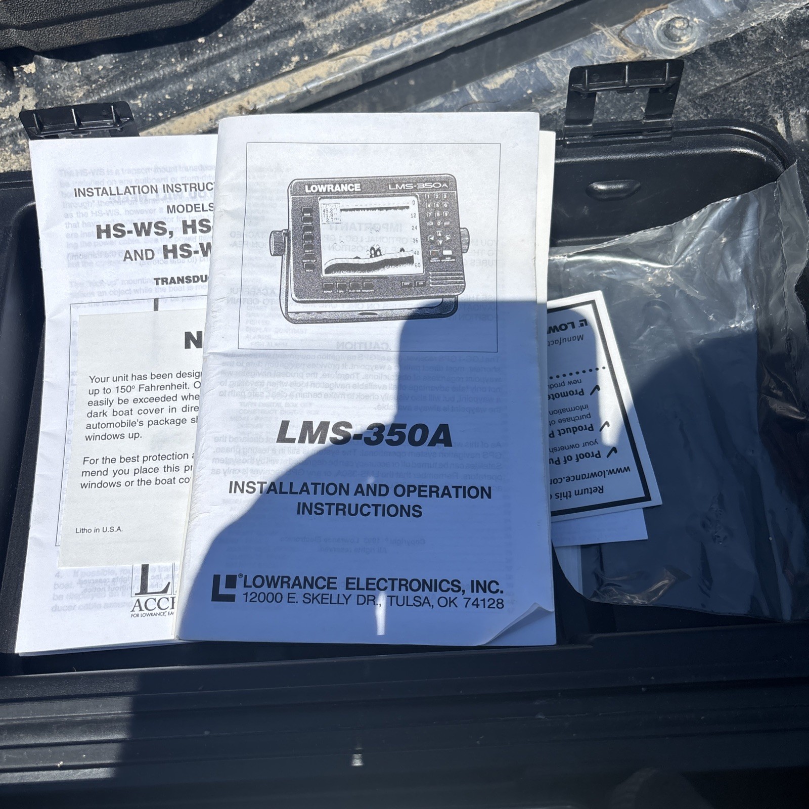 Lowrance LMS-350A Fishfinder/GPS Chartplotter – Head Unit Only