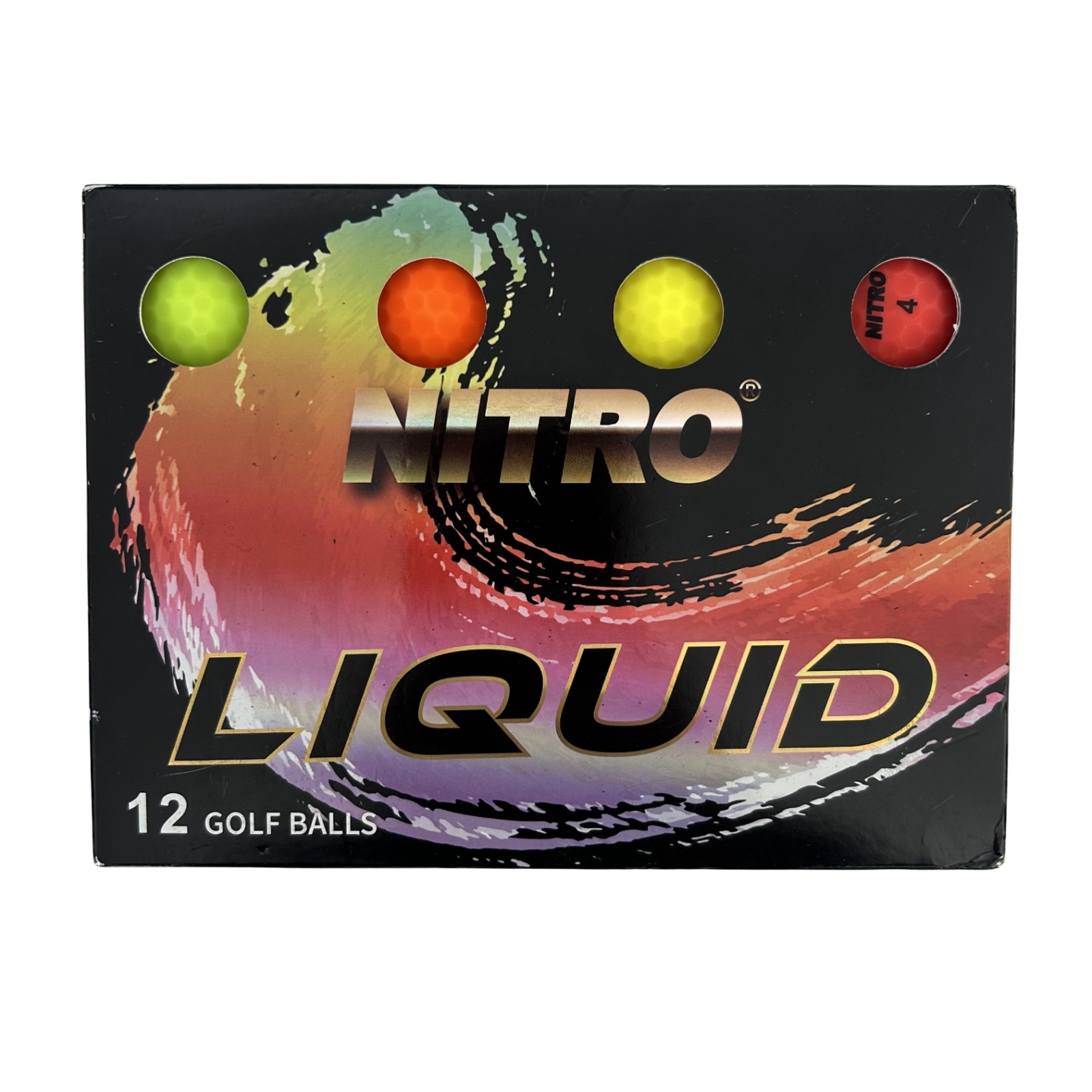 Nitro Liquid Golf Balls Multi Colored 12 Balls New. Kids Love Them! Free Ship!