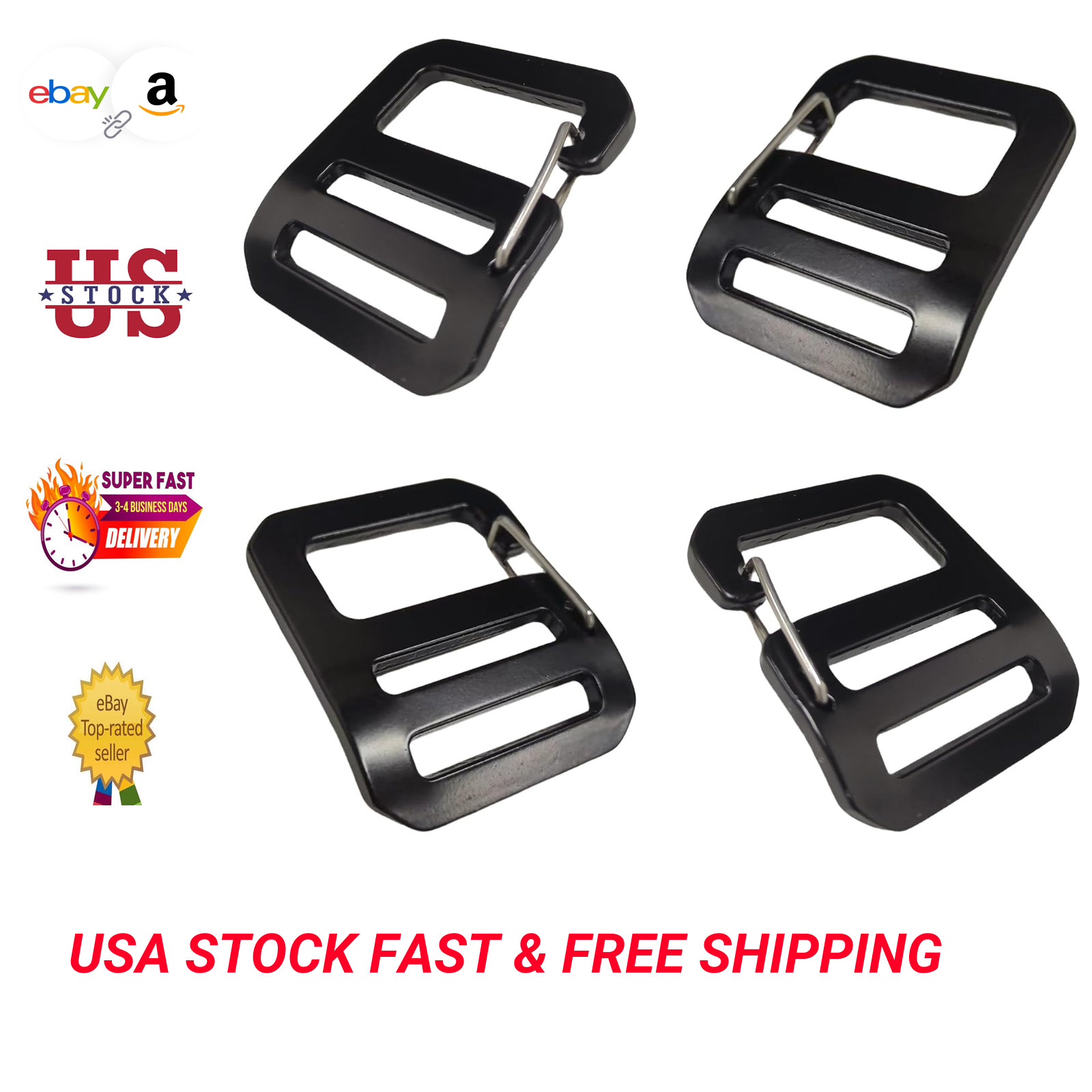 Tactical G Hook Buckles Webbing Adjustable Aluminum Alloy G Shaped Buckle for