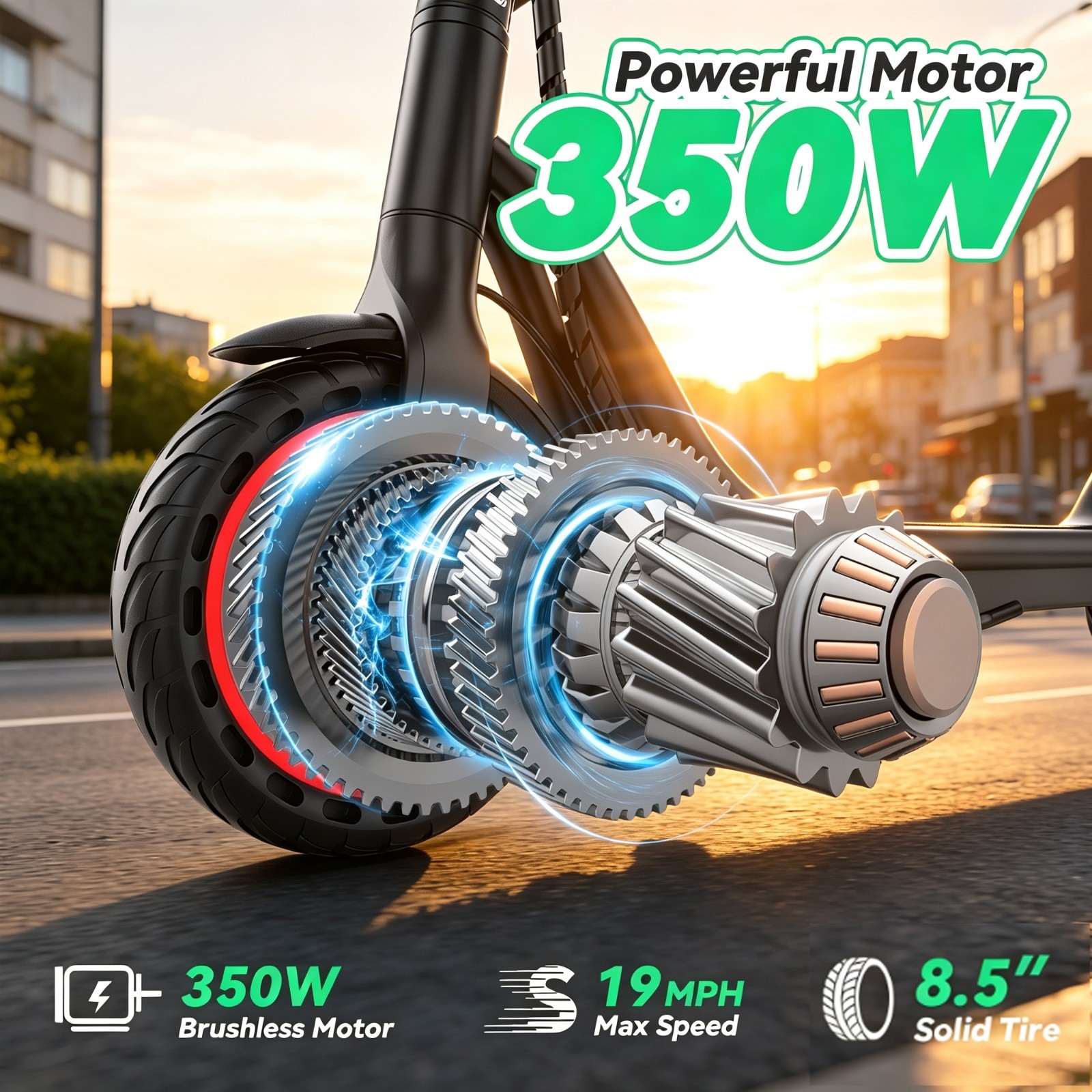 2026 Electric Scooter 350W Motor High Speed 31KM/H Urban Commuter Escooter