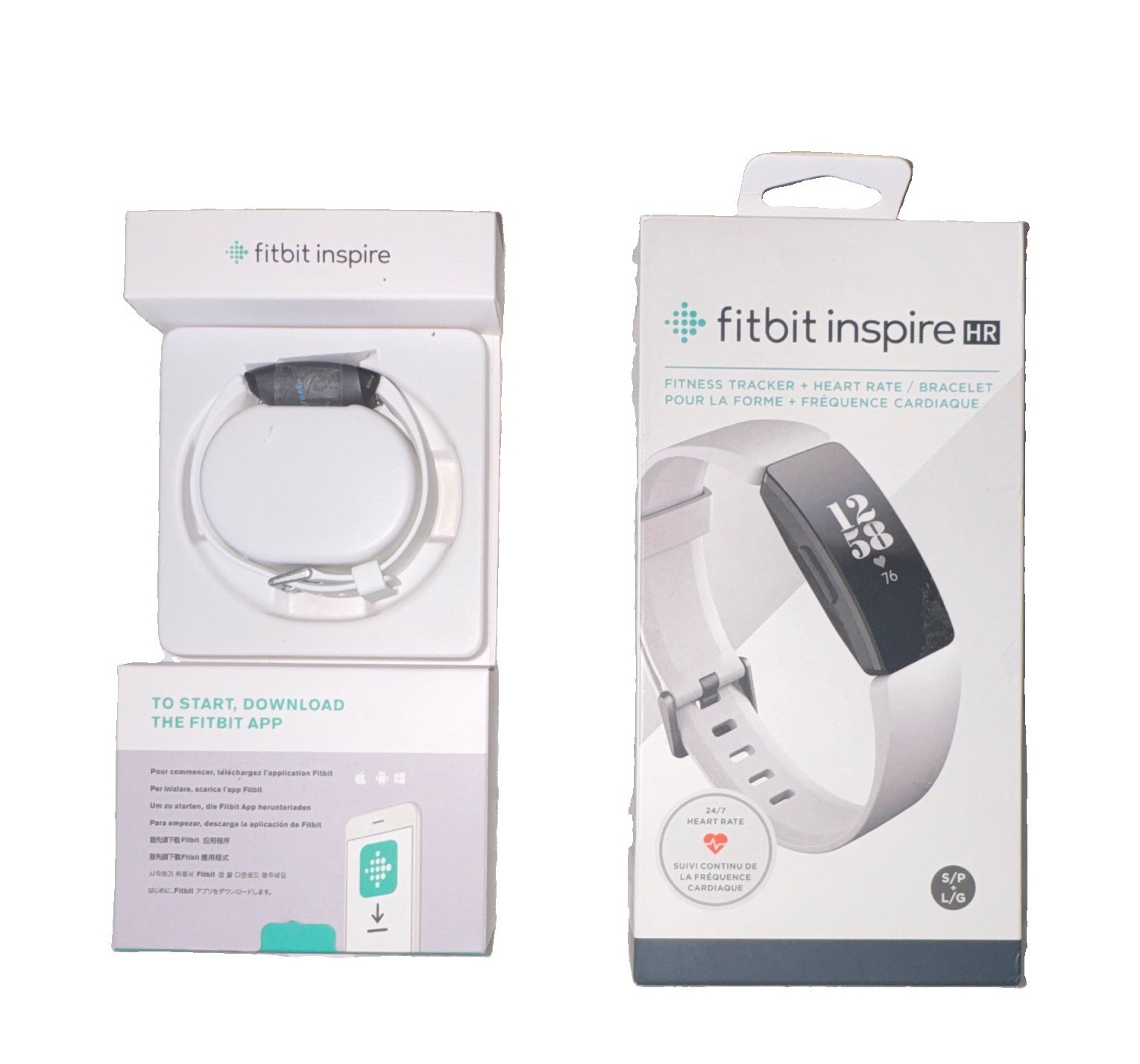Fitbit Inspire HR White Activity Tracker Heart Rate Sleep Swimproof iOS Android