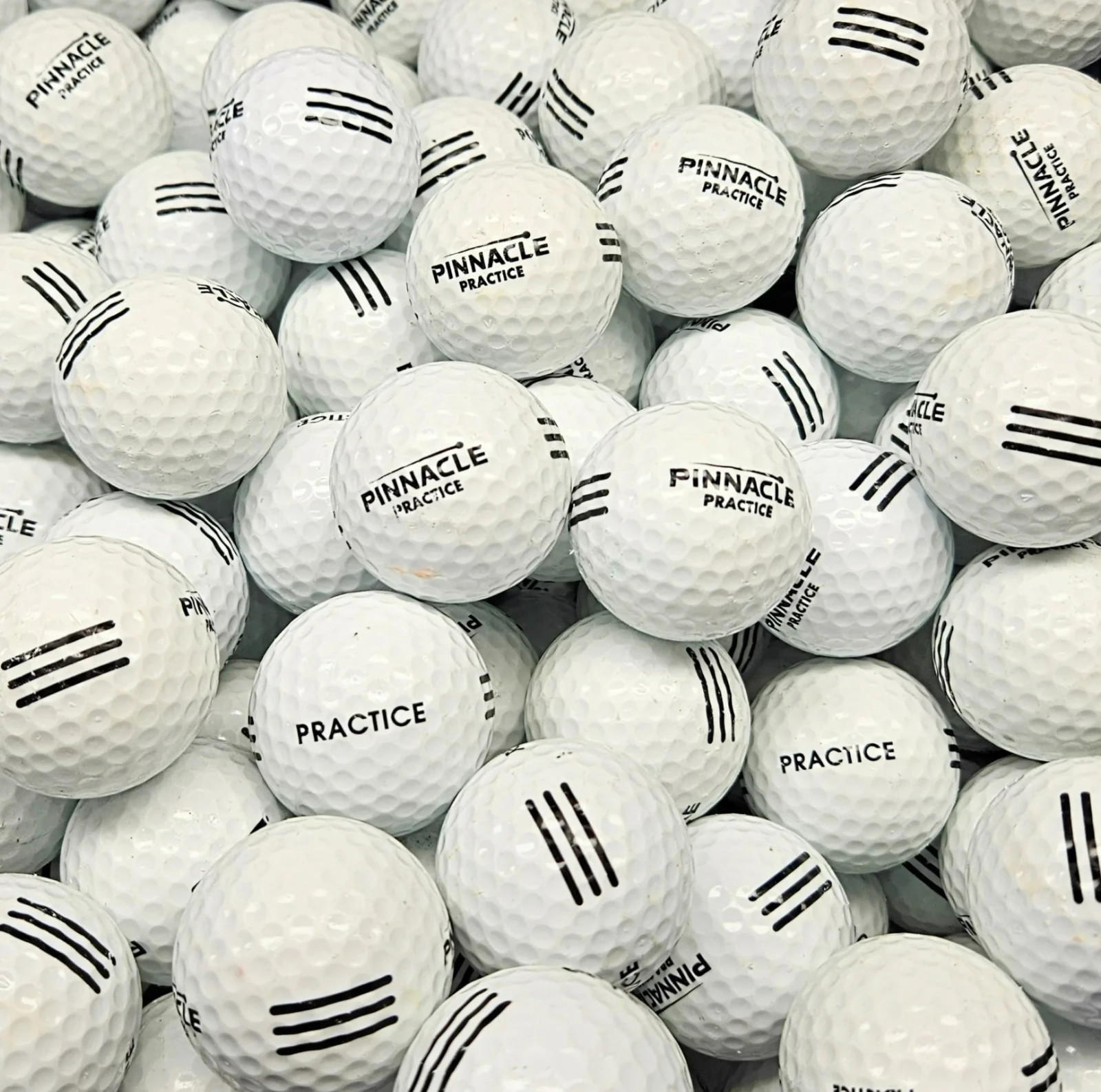 100 Used White Pinnacle Practice Golf Balls Bulk Lot Range Balls All Conditions