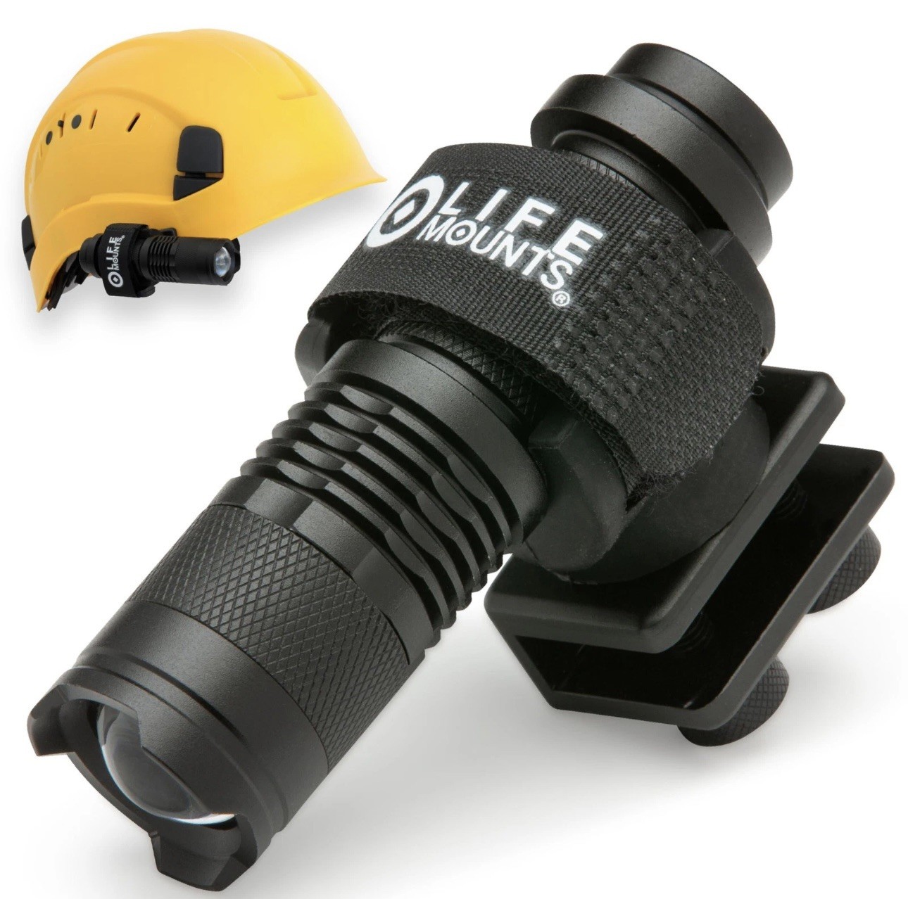 Firefighter Helmet Light Mount White LED 3.5″x1.5″ Hard Hat 360° Rotatable
