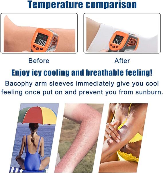 5 Pairs Cooling Arm Sleeves Cover UV Sun Protection Sports Outdoor For Men Women