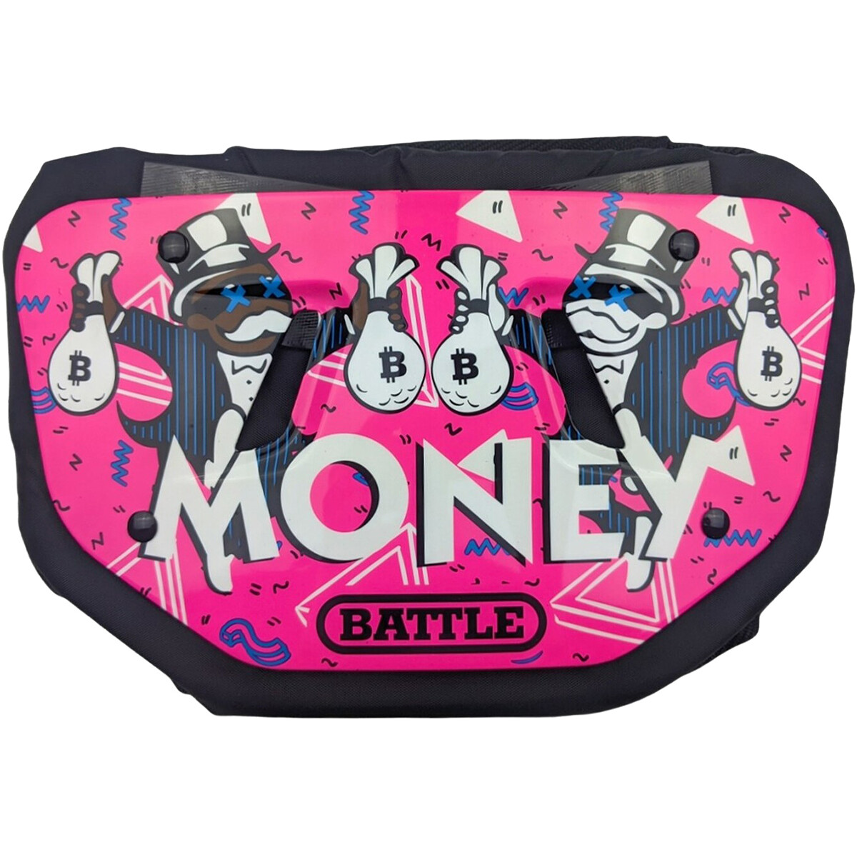 Battle Sports Money Man Protective Football Back Plate – Pink