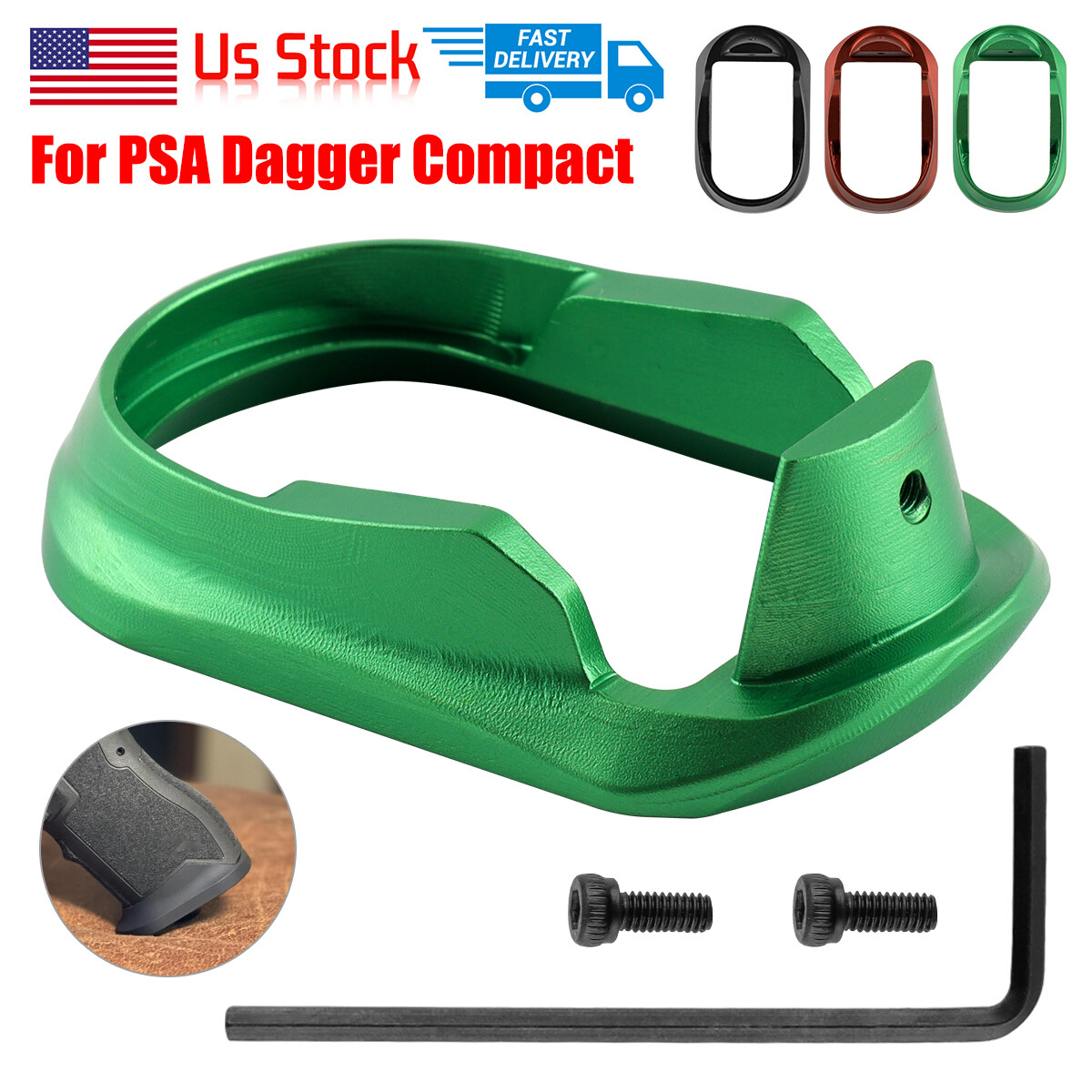 NEW Flared Aluminum Magwell Fit for PSA Dagger Compact – Black High Quality·