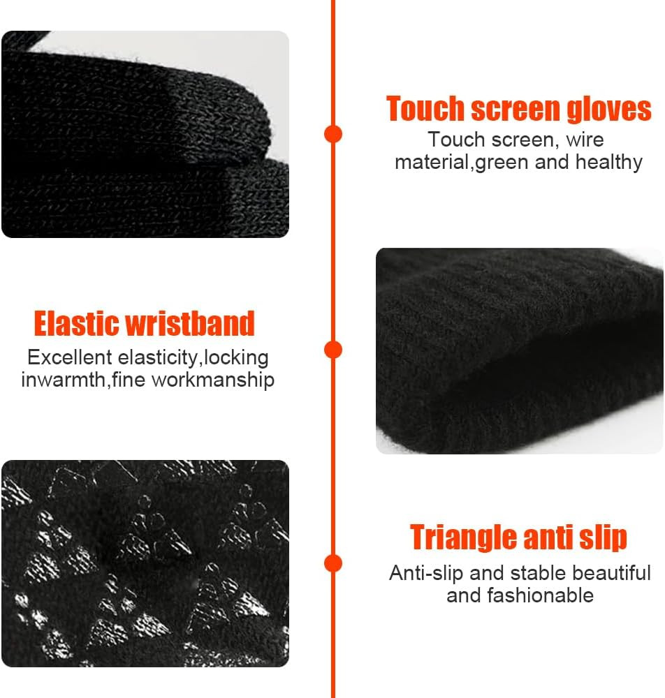 Heated Gloves Electric Rechargeable Battery Hand Warm Windproof Thermal Winter