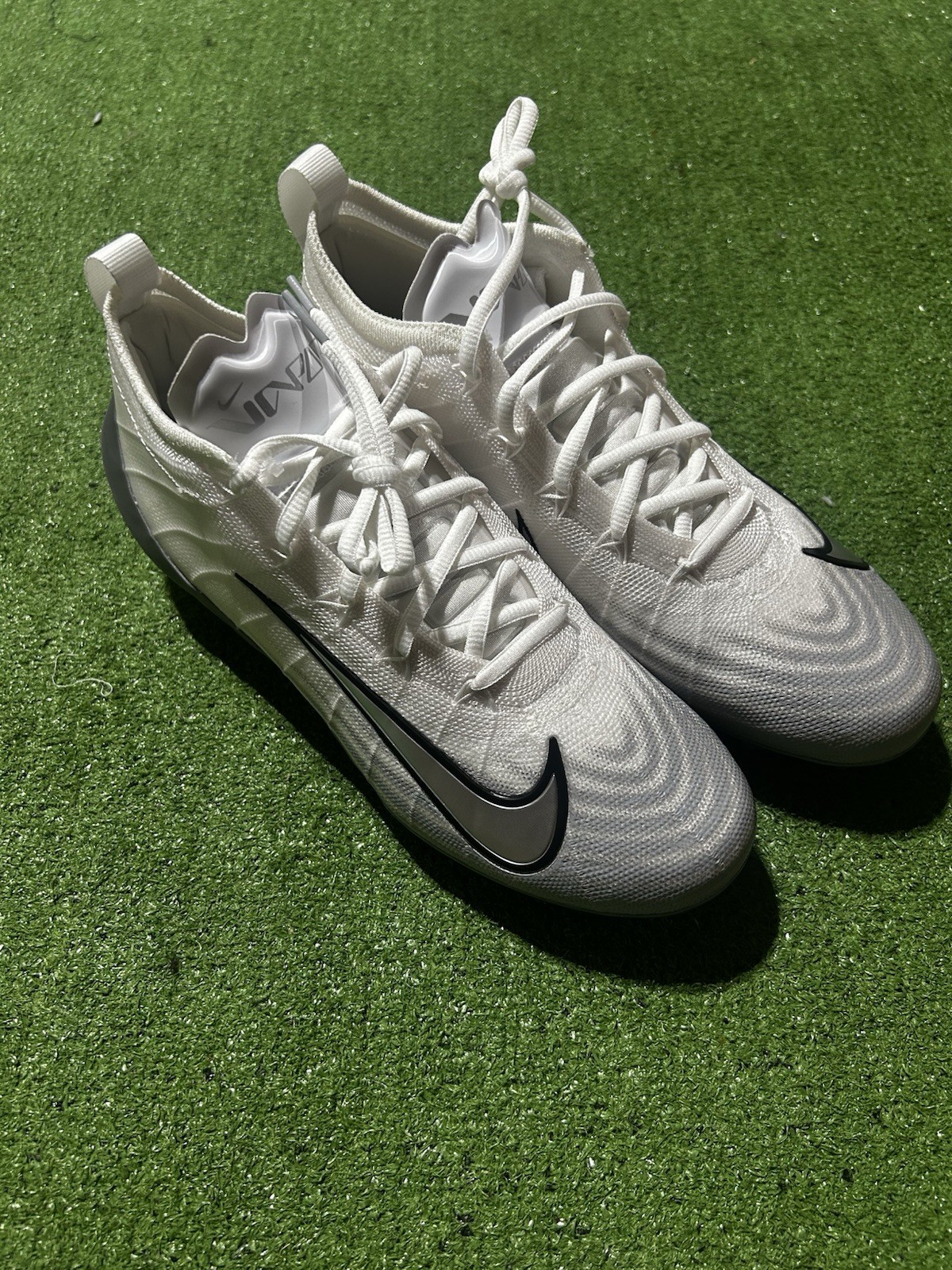 Men’s Nike Zoom Air Vapor Elite 1 White Football Cleats FB3288-100 Size 8