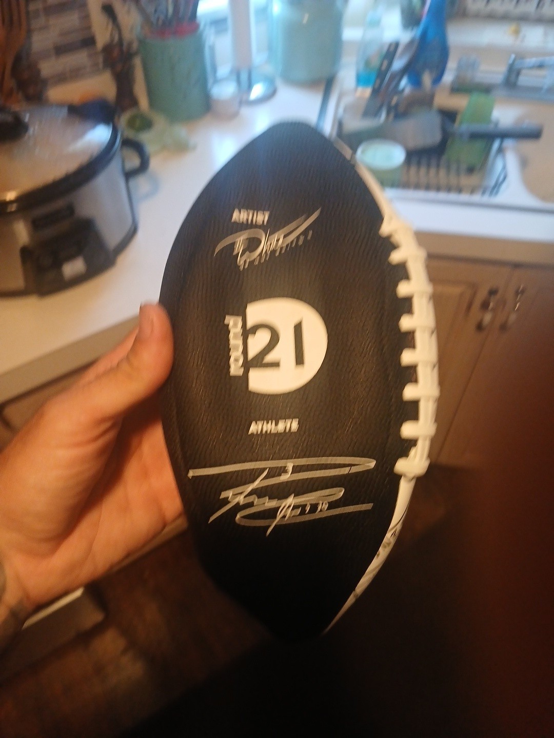Round 21 Artist Dwight White Russell Wilson Football