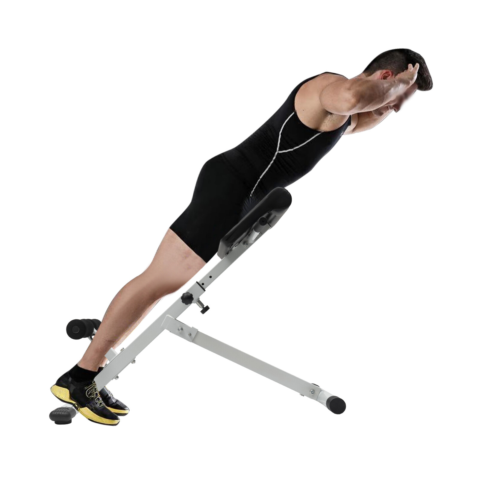 Hyperextension Bench Adjustable Roman Chair Home Workout – Up Bench 265lbs