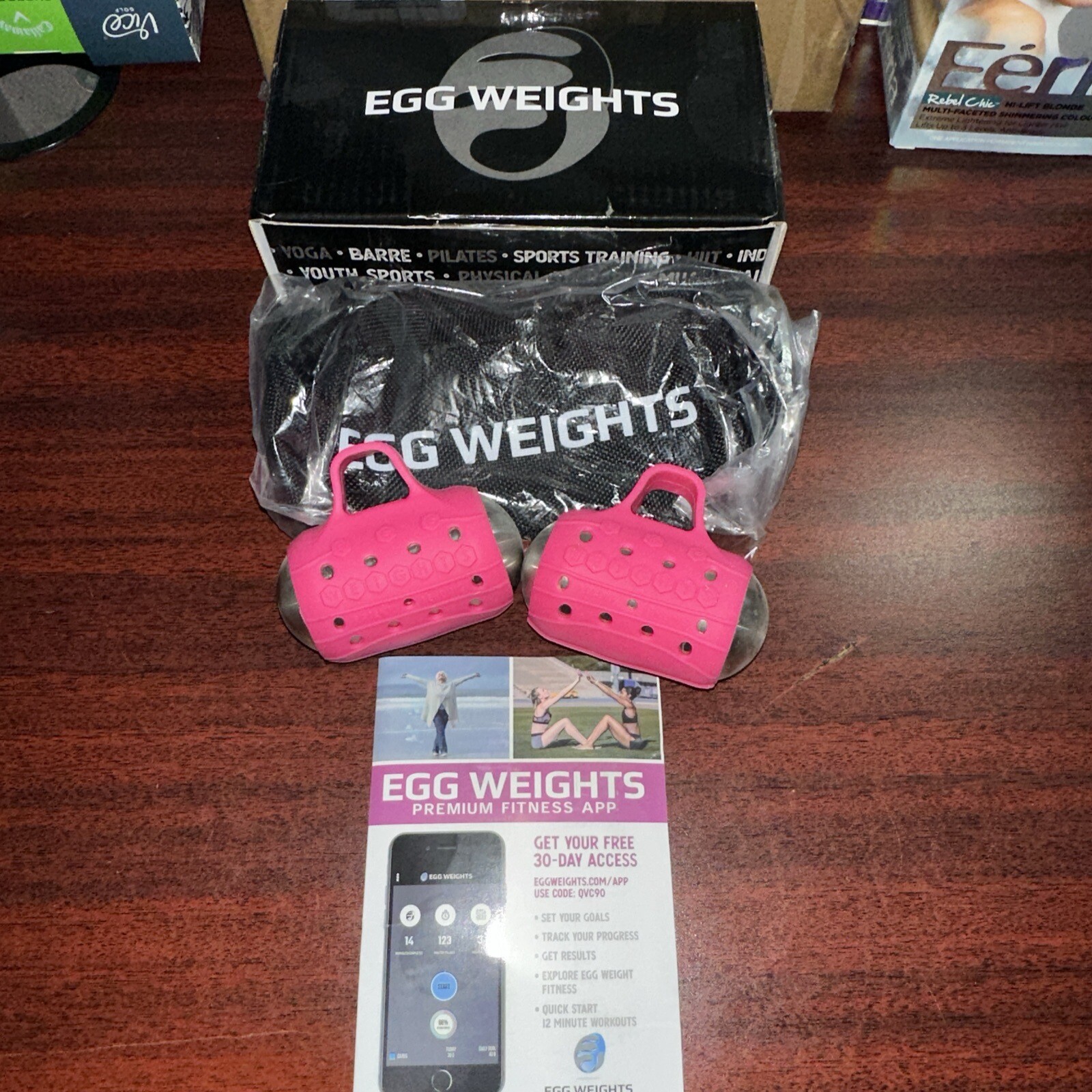 Egg Weights Cardio Max Set for HIIT, Yoga, Running – 3lb set – Pink