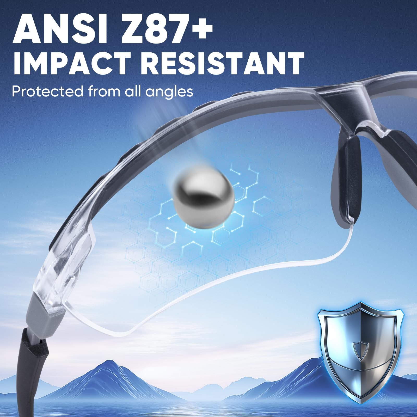 Anti-Fog Safety Glasses for Men and Women, ANSI Z87.1 Scratch Proof Eye Goggl…