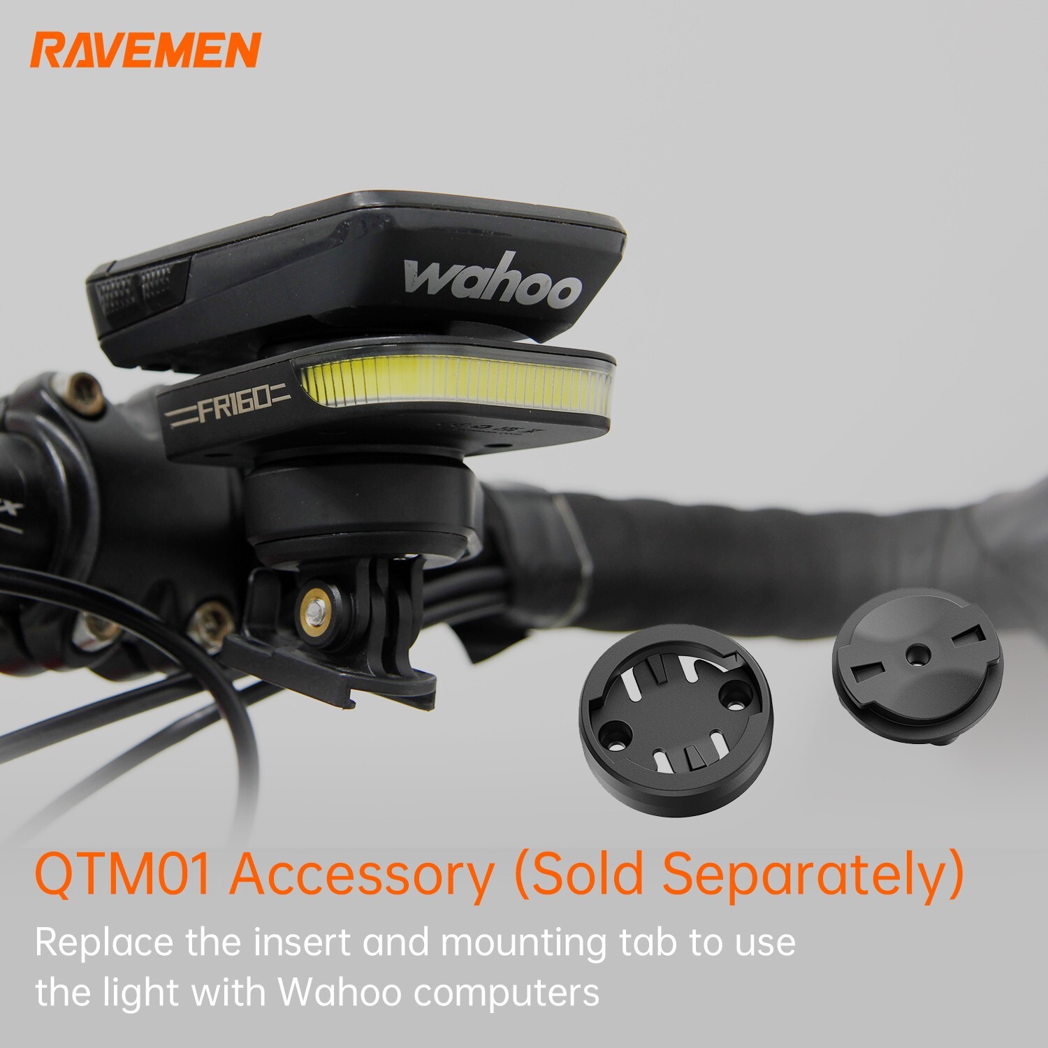 RAVEMEN FR160 OUT-FRONT BIKE HEAD LIGHT FOR GARMIN BICYCLE EYE-CATCHING FLASHING