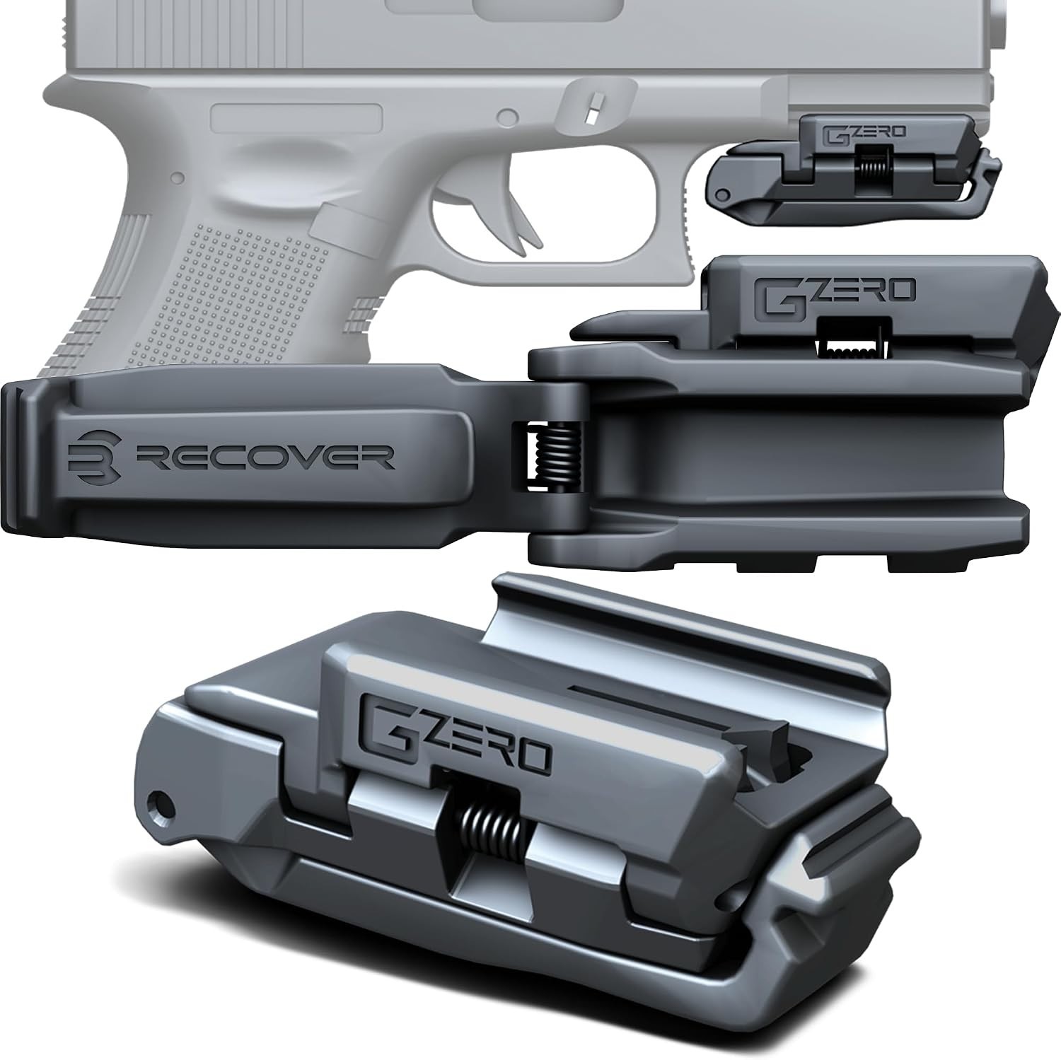 Recover GZERO Universal Spring Loaded Clip IWB Holster for Full Size Pistol