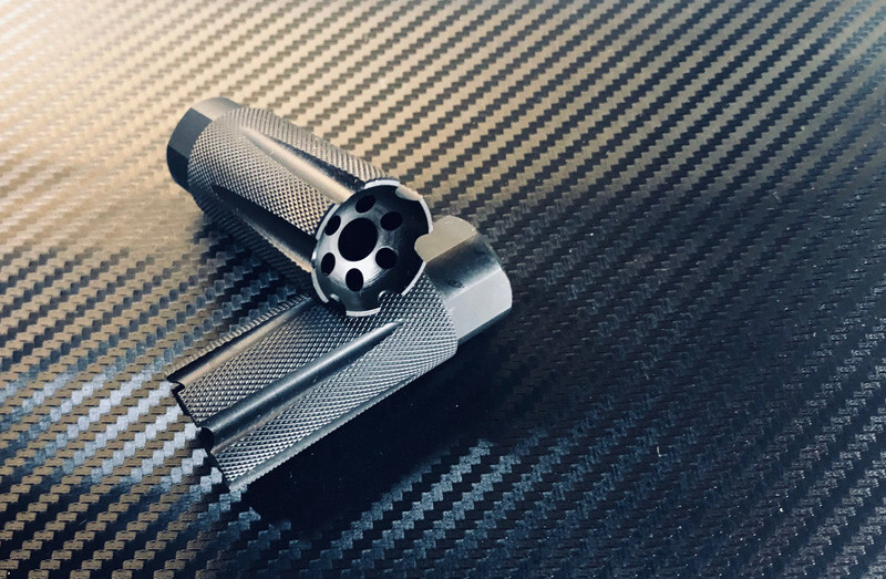 1/2×28 Low Concussion Muzzle Brake 223/556/22LR – With Crush Washer