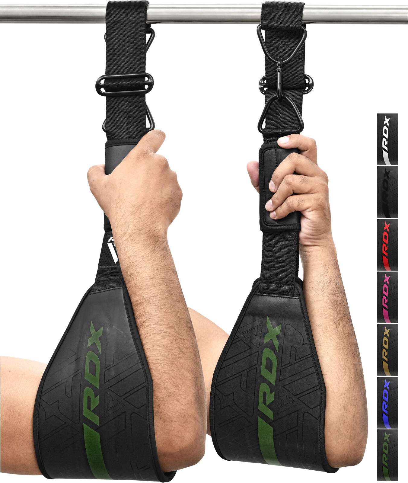 Hanging AB Straps by RDX, Core Fitness Training for Abdominal Muscle Building