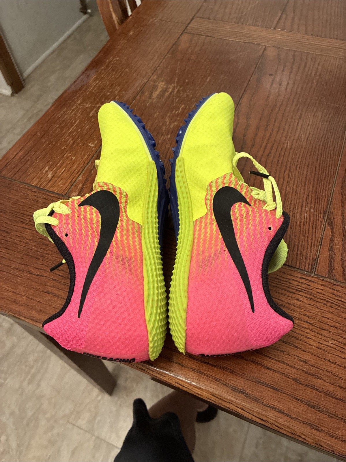 Nike Zoom Rival S Athletic Shoes Men’s 9 Pink Yellow Track Running 806554-999