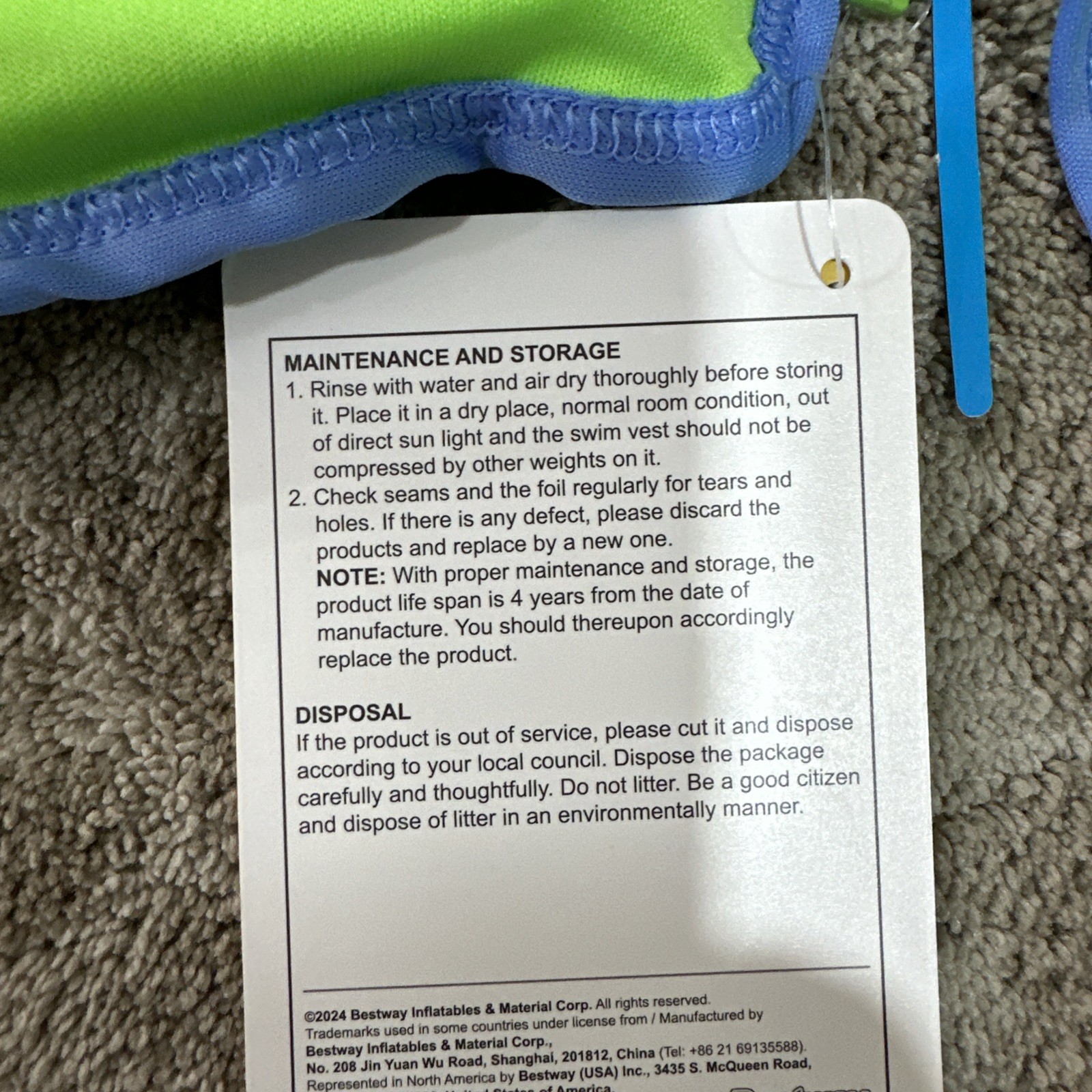 Swim Safe ABC Aquastar Fabric Swim Vest S/M 1+Years 40 Lb