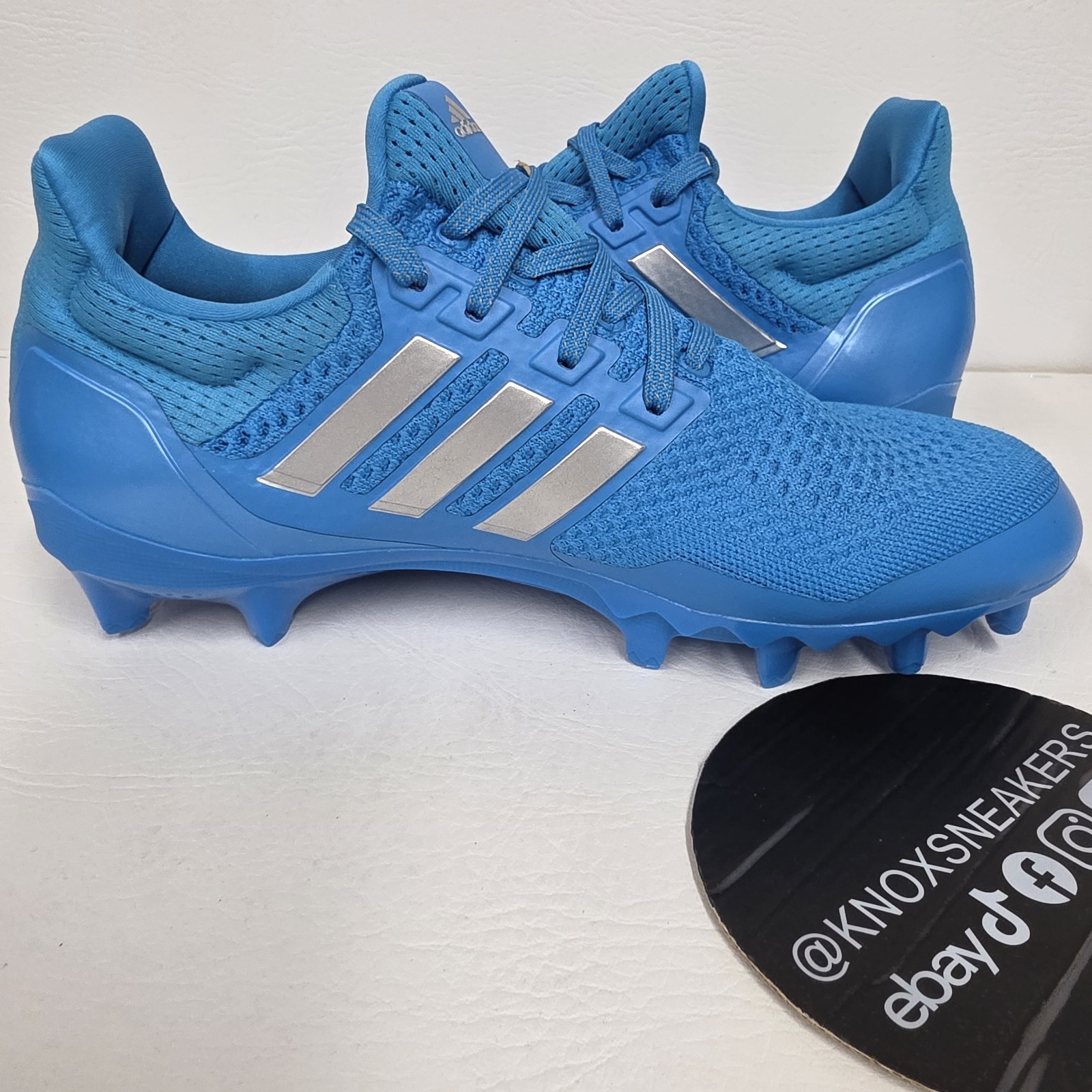 Adidas Ultraboost Football Cleats Blue Silver PRIMEKNIT JP7412 Men’s Size 10.5