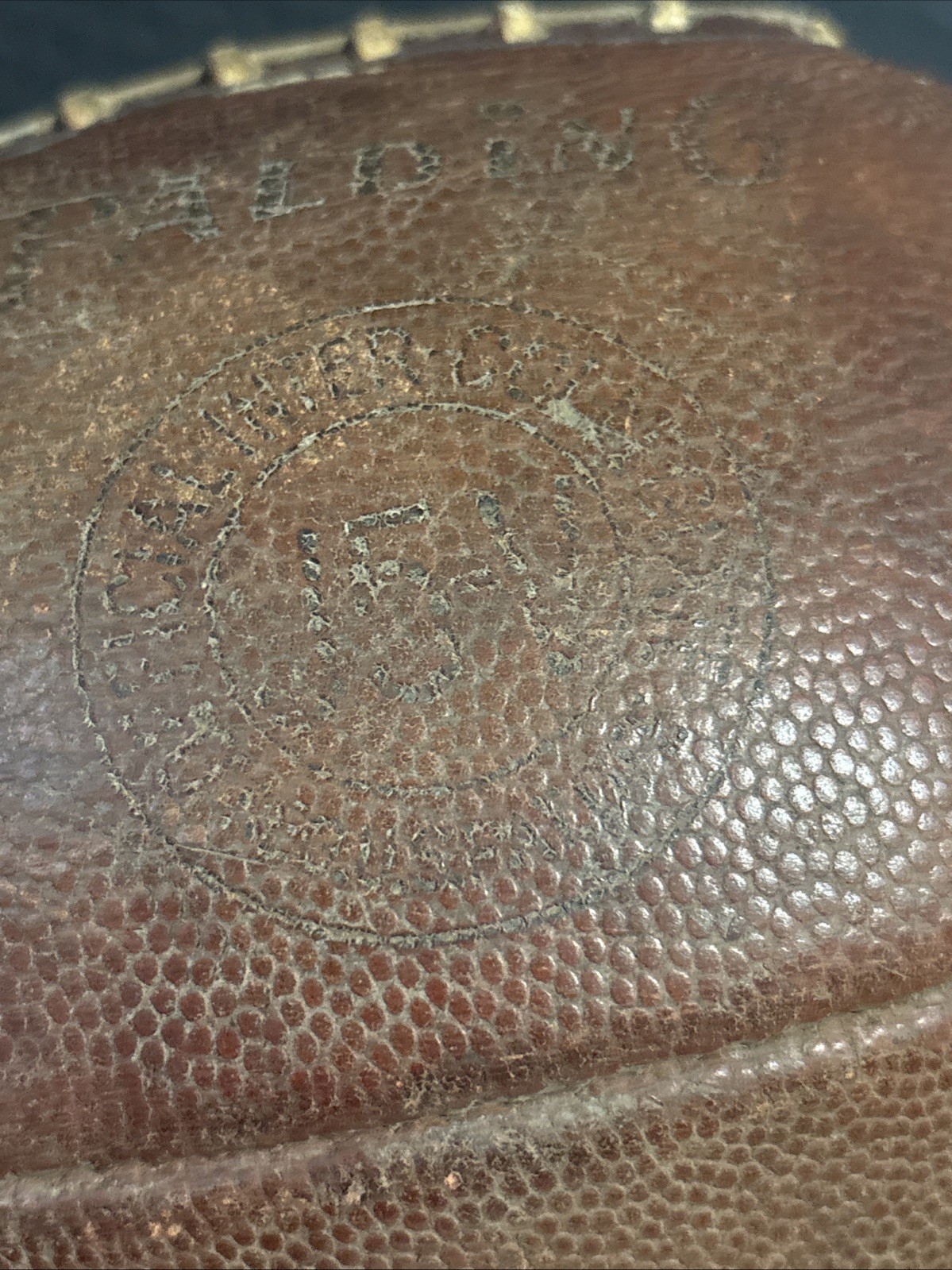 Vintage 1940s-70s Spalding Official J5–V Football BAD BLADDER