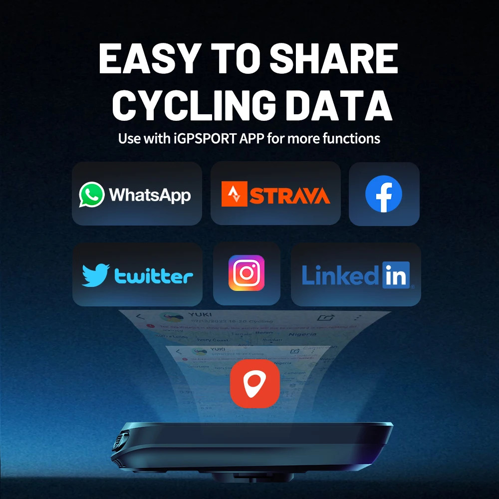 BSC100S ANT+ GPS Odometer Cycling Bike Computer Riding Wireless Speedometer Supp